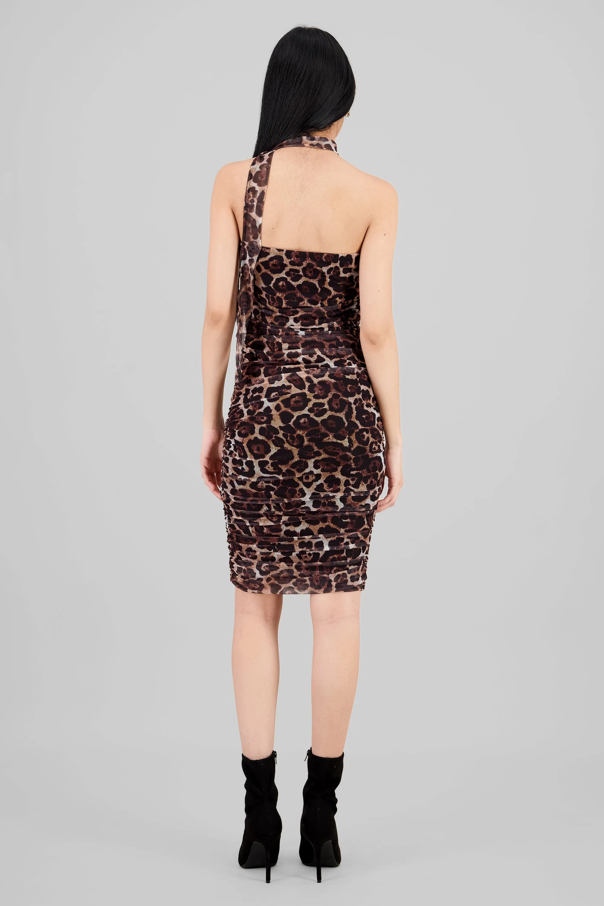 Vestido midi drapeado animal print sold by Shasa product image thumbnail 4