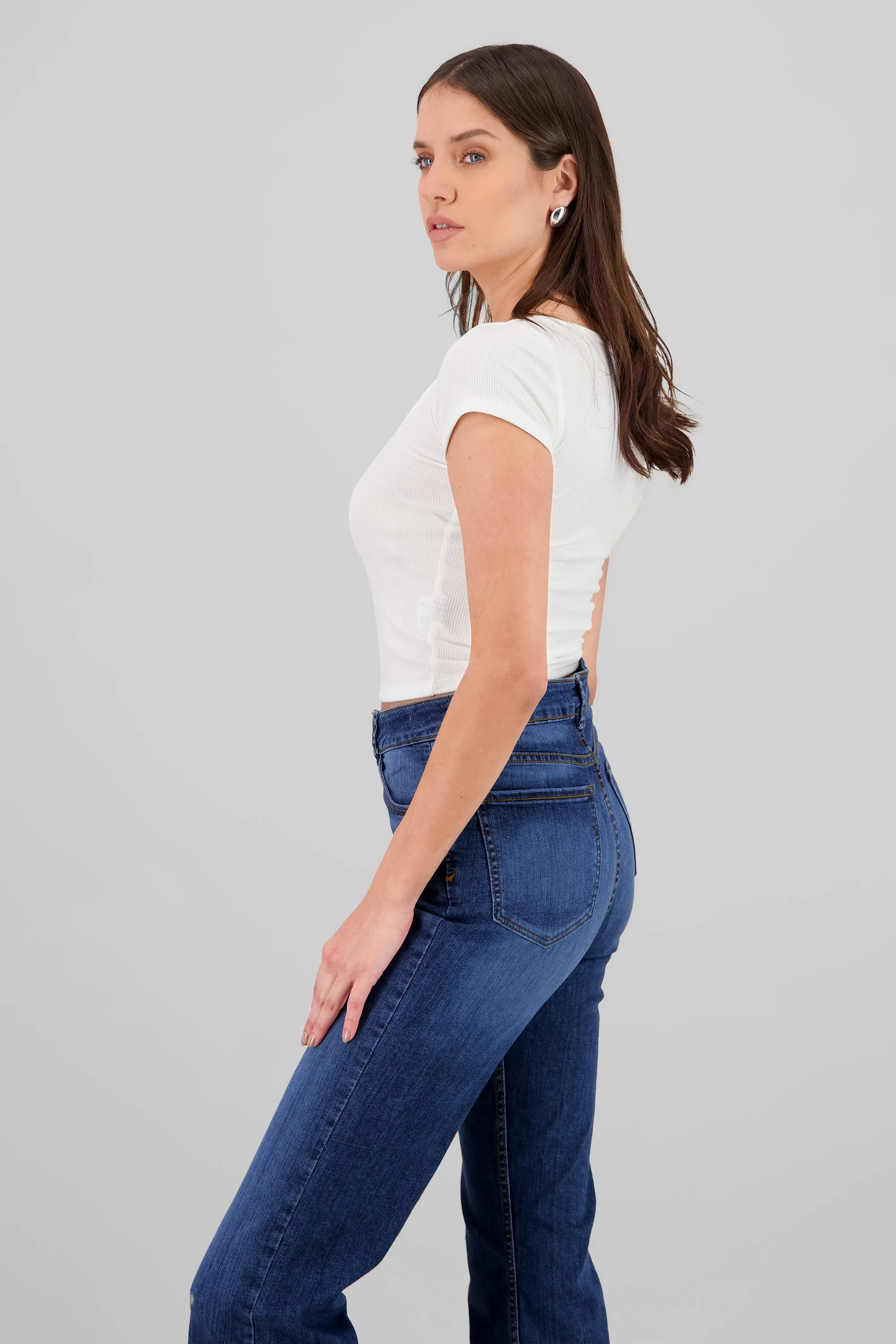 Top rib manga corta escote cuadrado sold by Shasa product image thumbnail 3