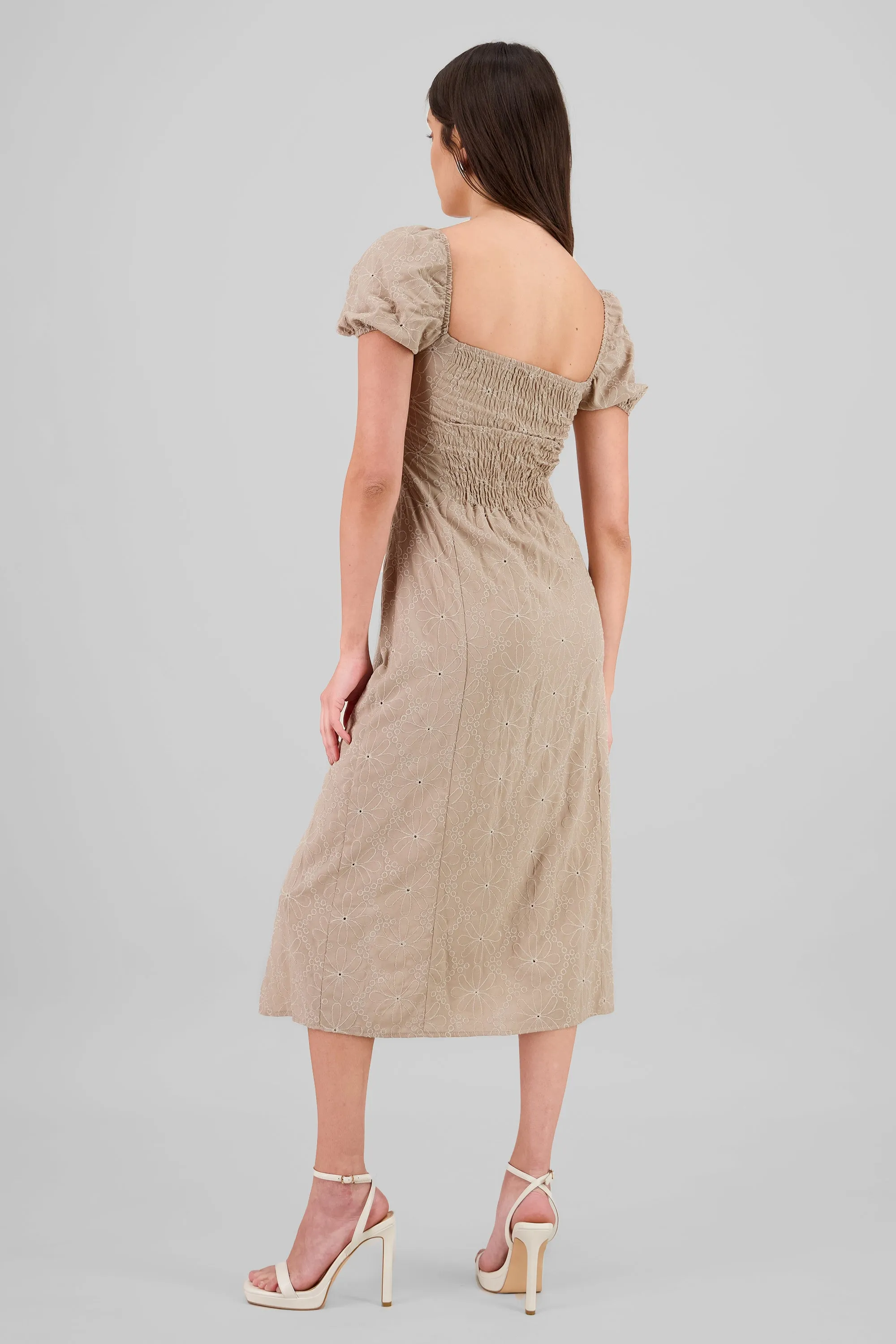 Vestido midi detalle textura flores sold by Shasa product image thumbnail 4