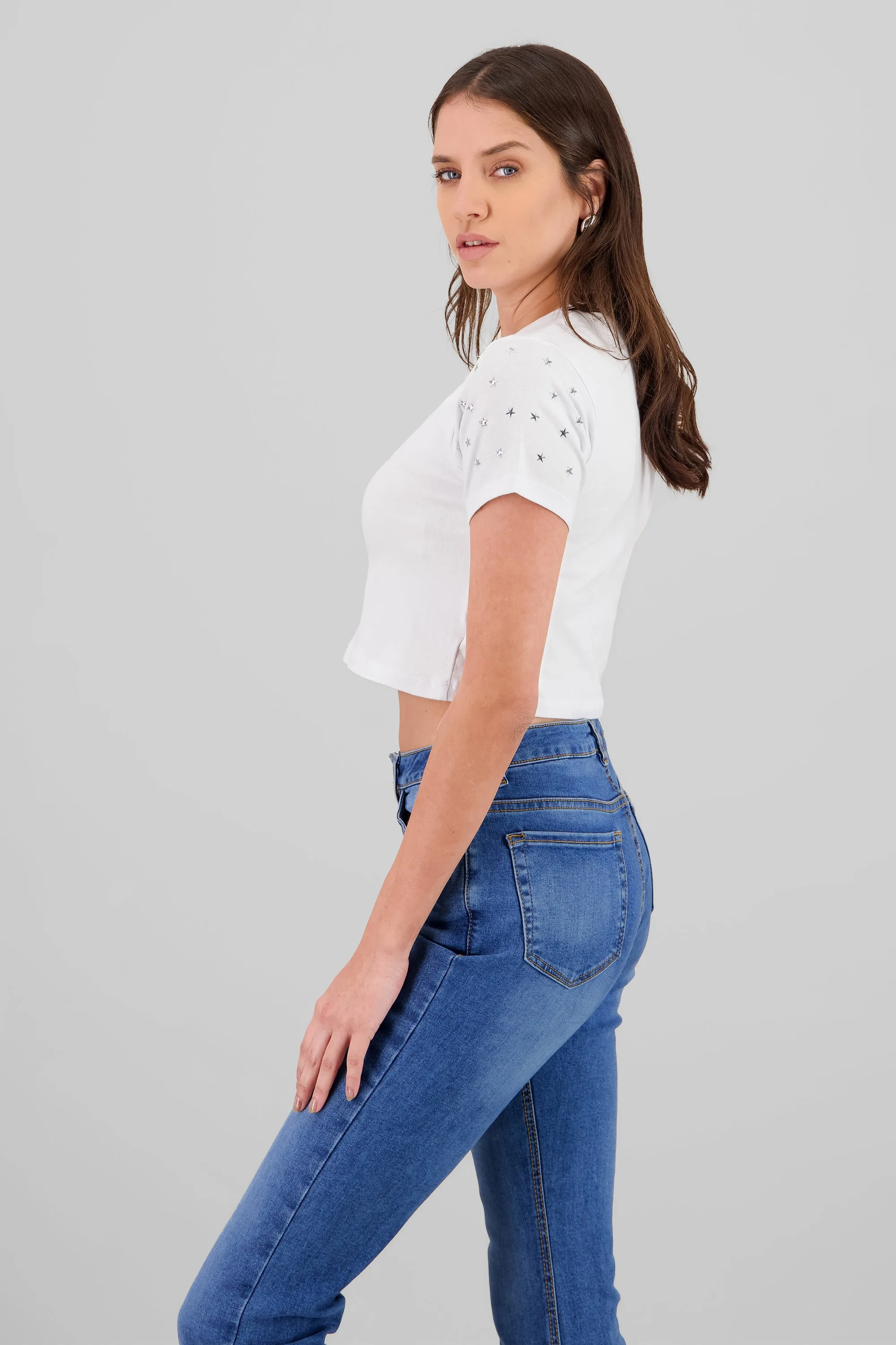 Playera manga corta detalle estrellas sold by Shasa product image thumbnail 3