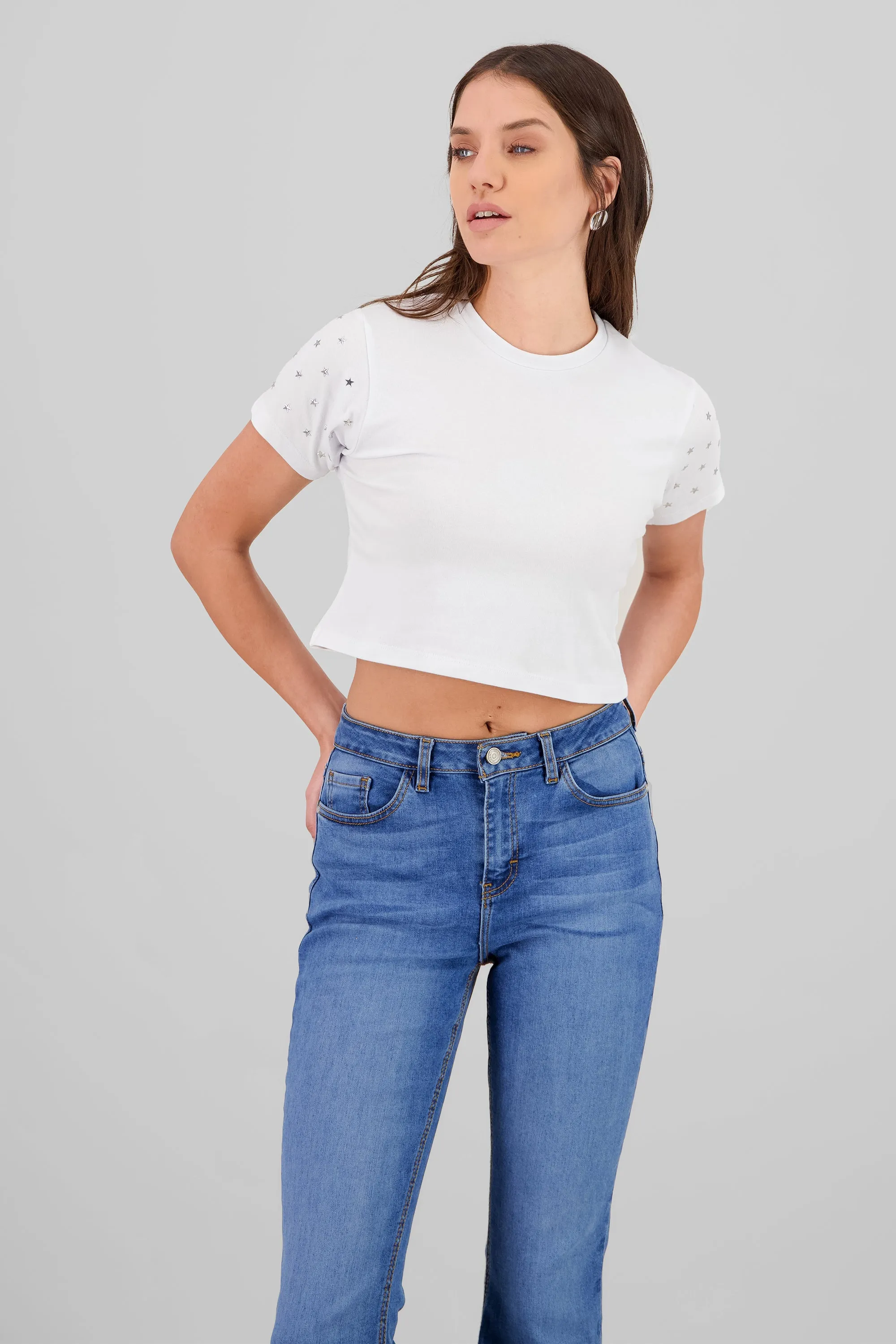 Playera manga corta detalle estrellas sold by Shasa product image thumbnail 2