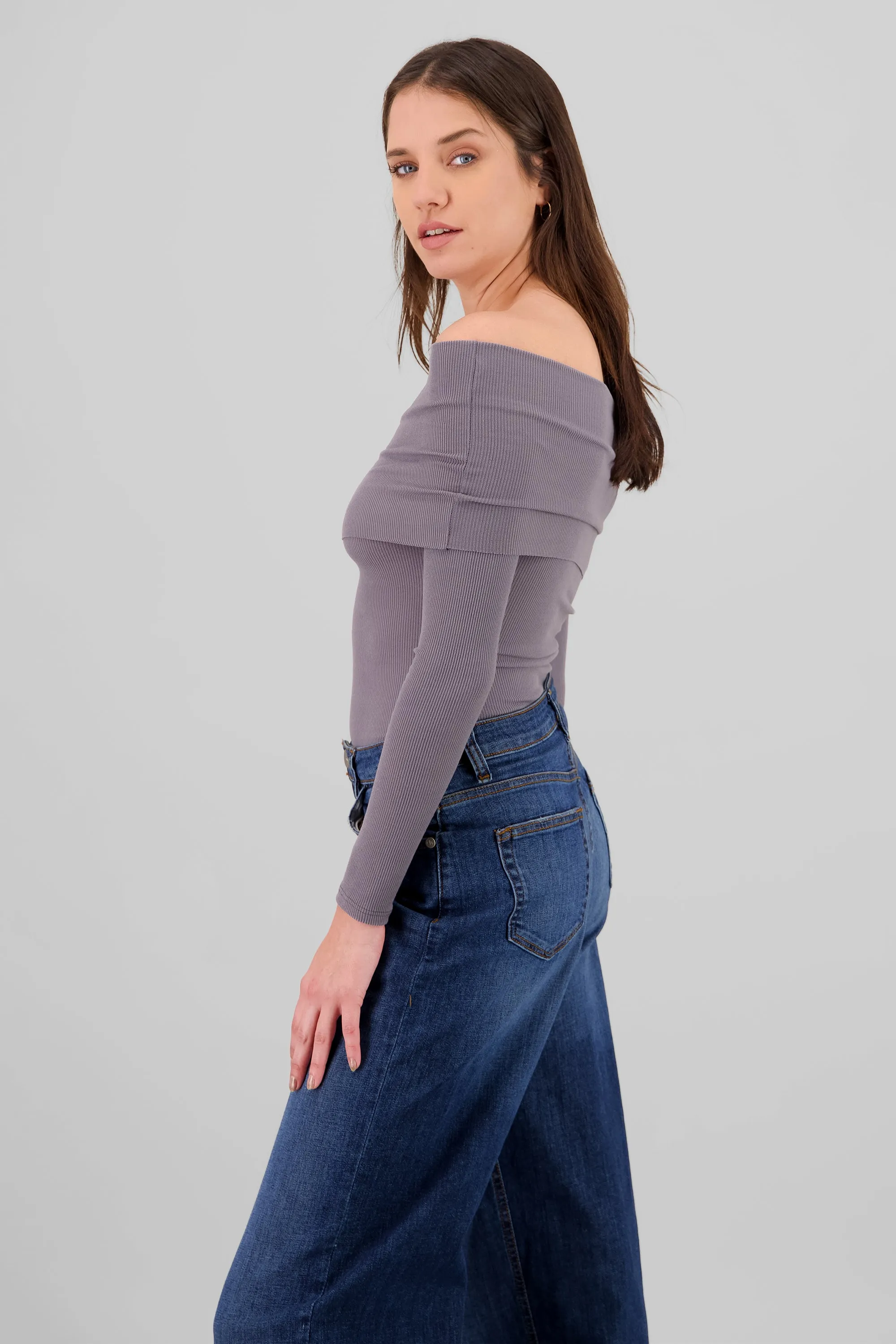 Top rib off shoulder sold by Shasa product image thumbnail 3