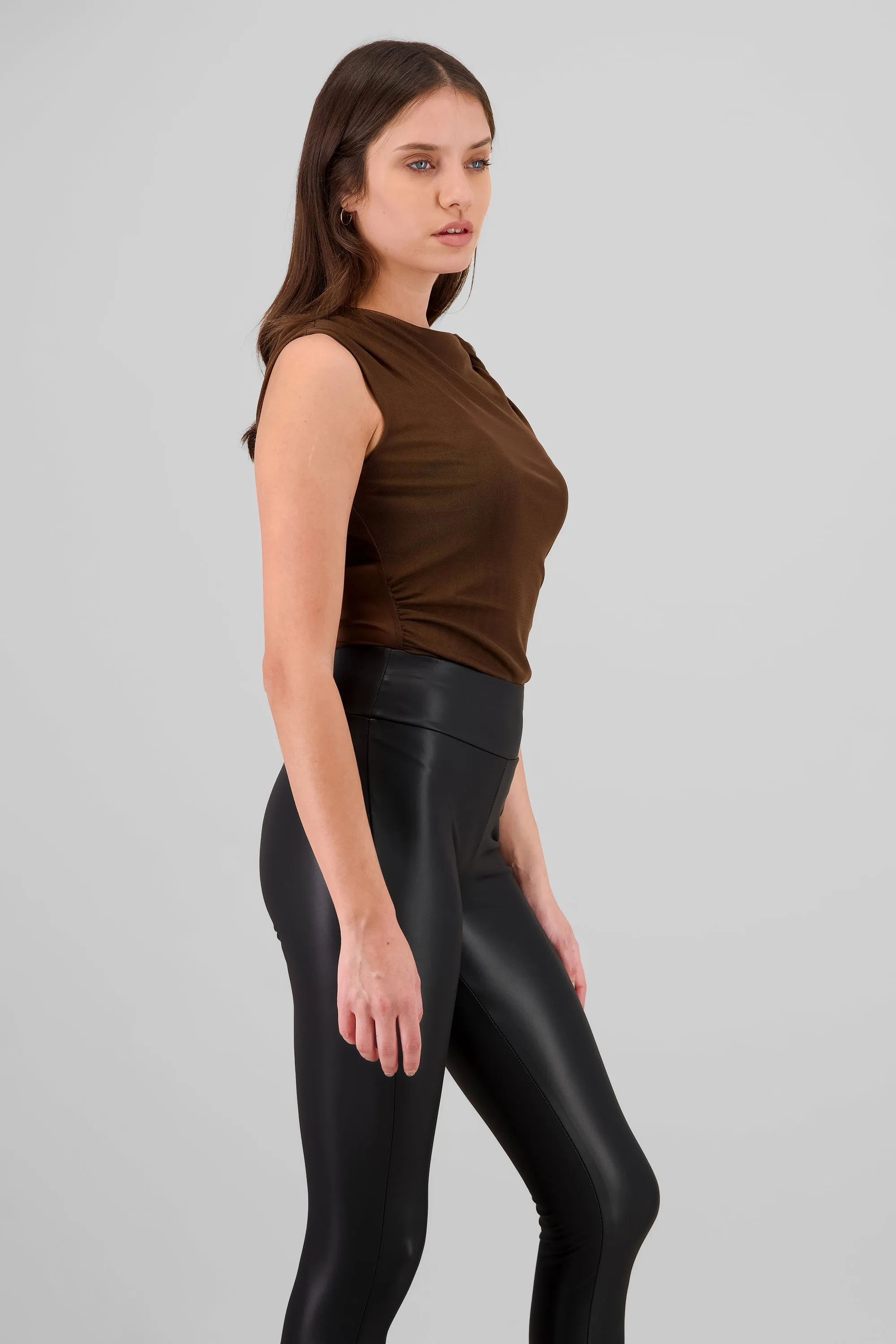 Bodysuit de mesh asimetrico liso sold by Shasa product image thumbnail 3