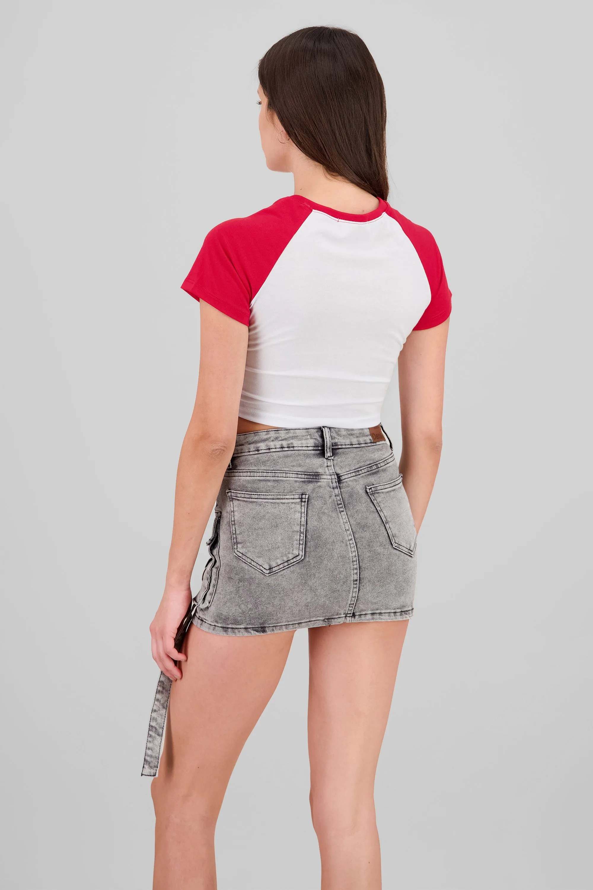 Playera crop cerezas contraste mangas sold by Shasa product image thumbnail 4