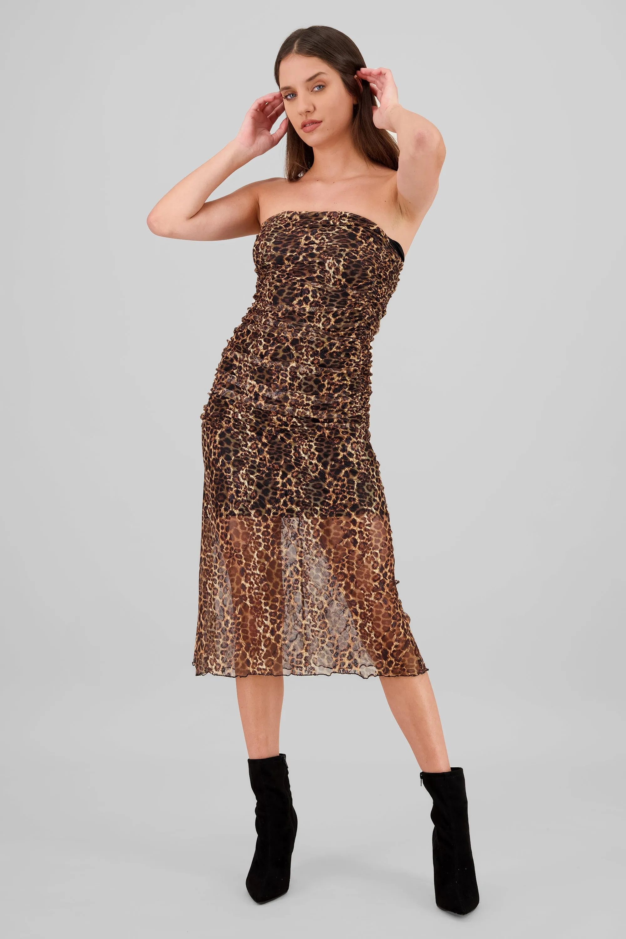 Vestido midi mesh animal print sold by Shasa product image thumbnail 2