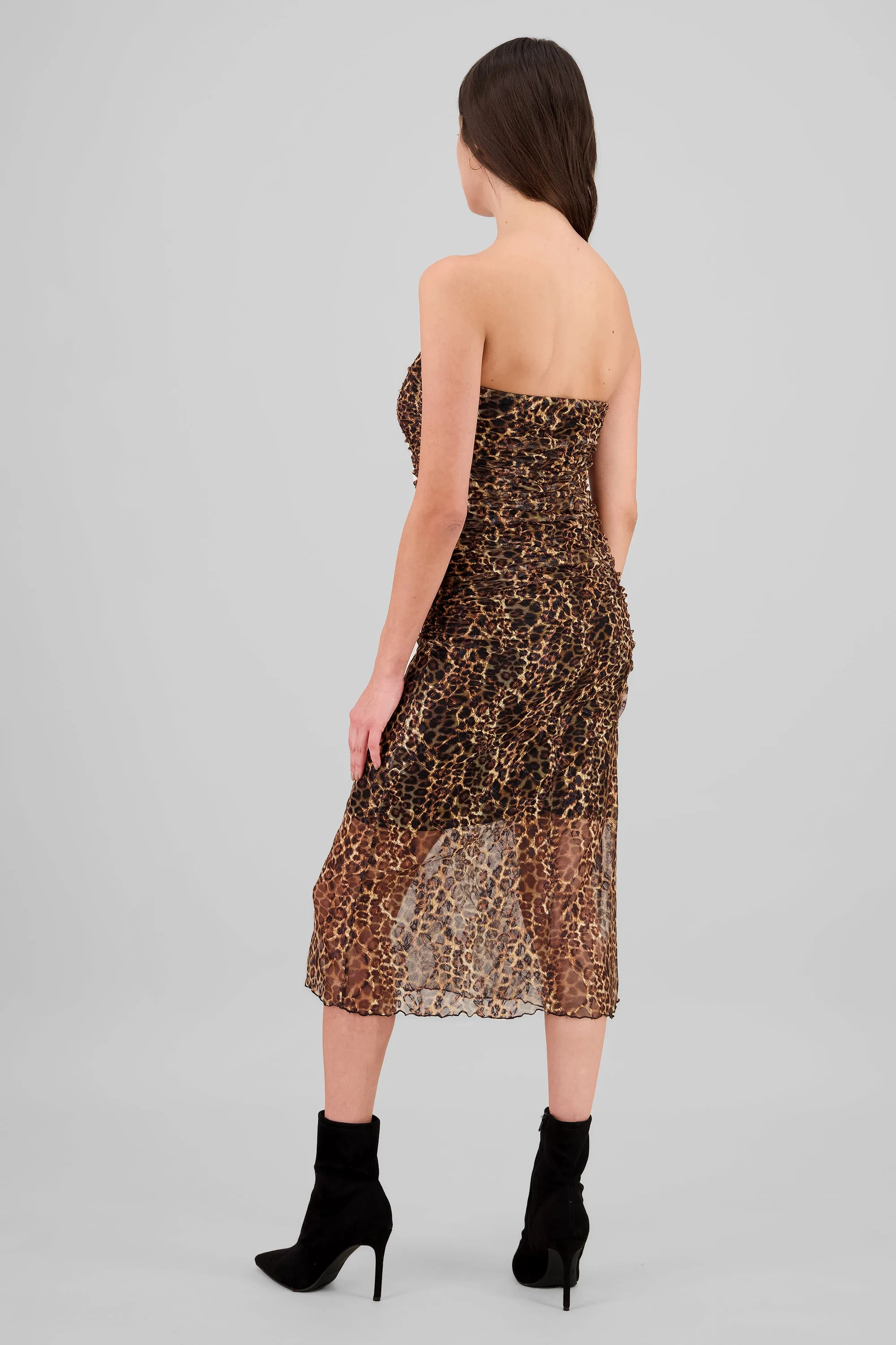 Vestido midi mesh animal print sold by Shasa product image thumbnail 4