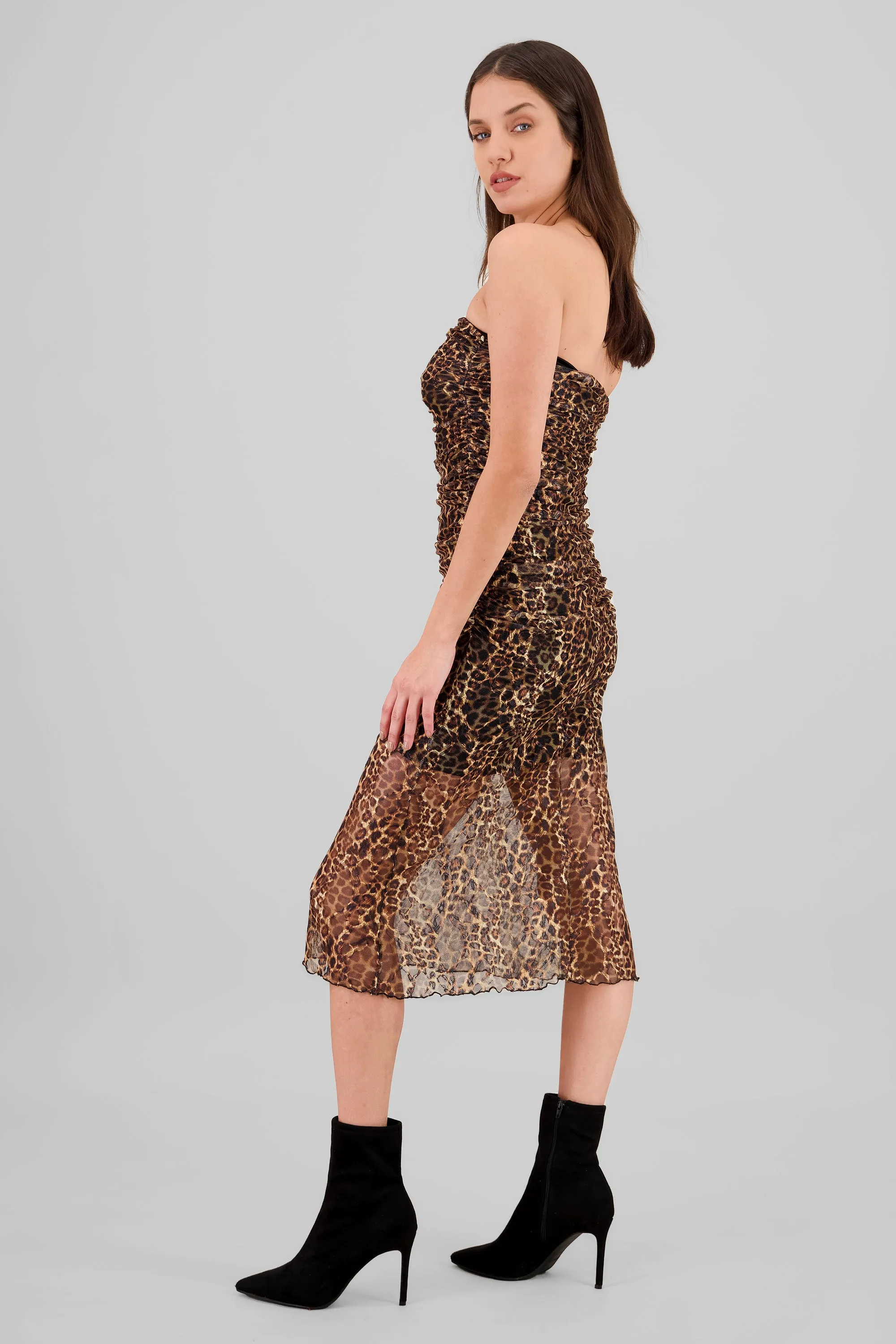 Vestido midi mesh animal print sold by Shasa product image thumbnail 3