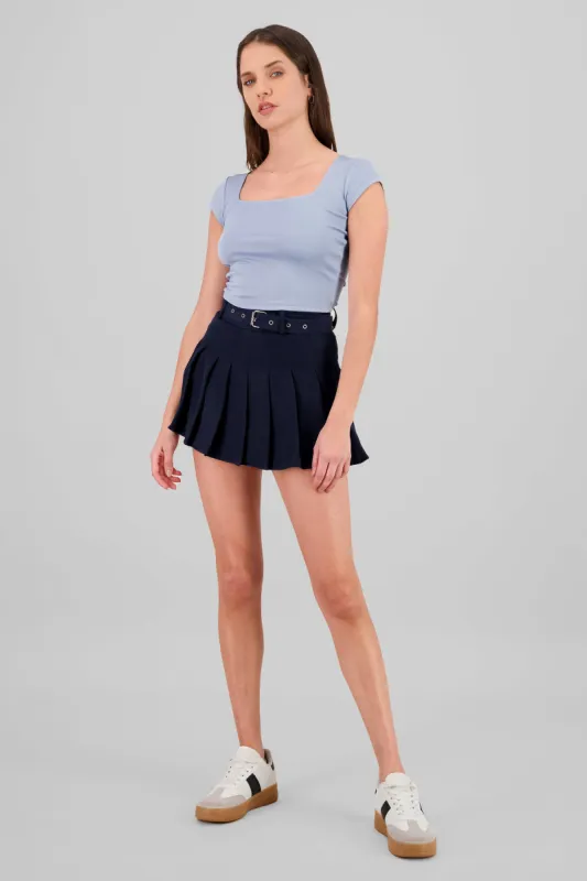Falda tableada con cinturon sold by Shasa