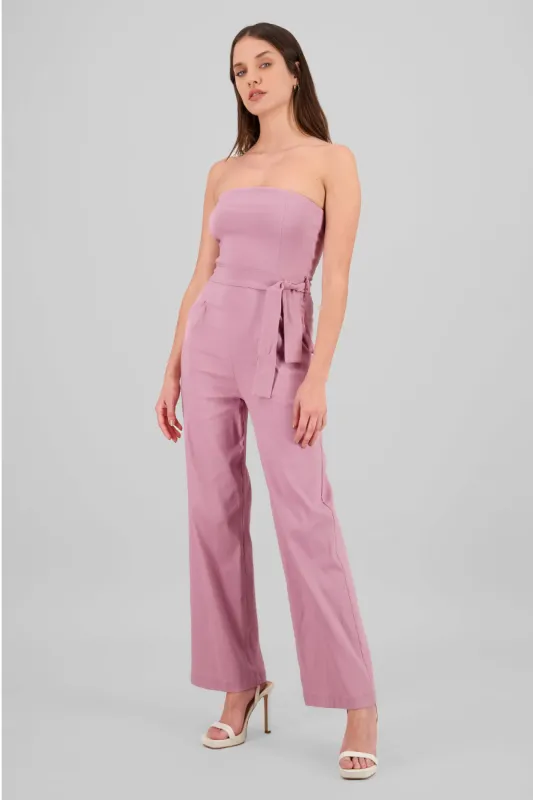 Jumpsuit strapless detalle cinturon sold by Shasa