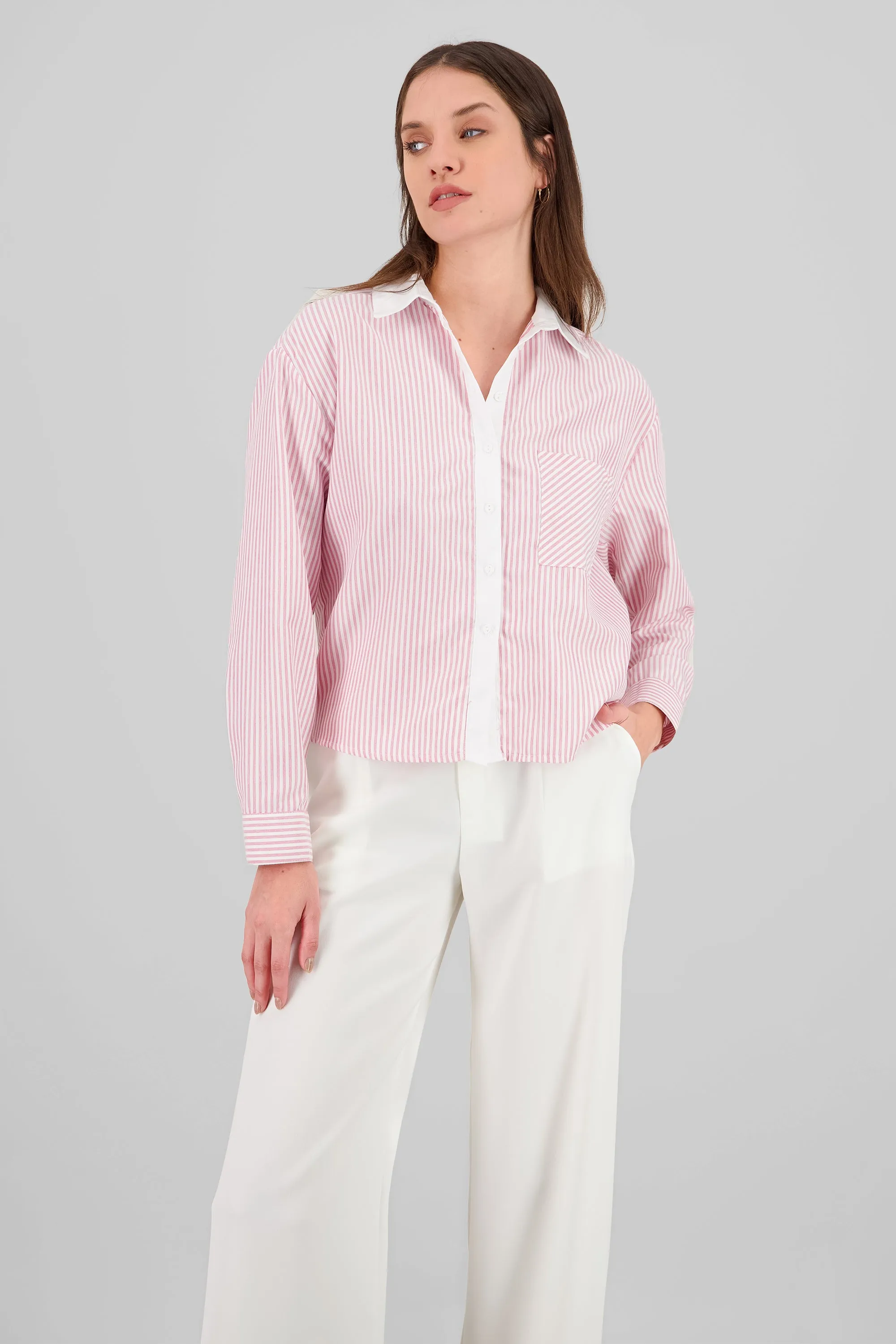 Camisa manga larga detalle contraste bolsa sold by Shasa product image thumbnail 2