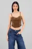 Blusa corset gamuza detalle bordado sold by Shasa
