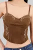 Blusa corset gamuza detalle bordado sold by Shasa