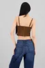Blusa corset gamuza detalle bordado sold by Shasa