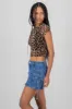 Top corto leopardo fruncido sold by Shasa