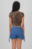 Top corto leopardo fruncido sold by Shasa
