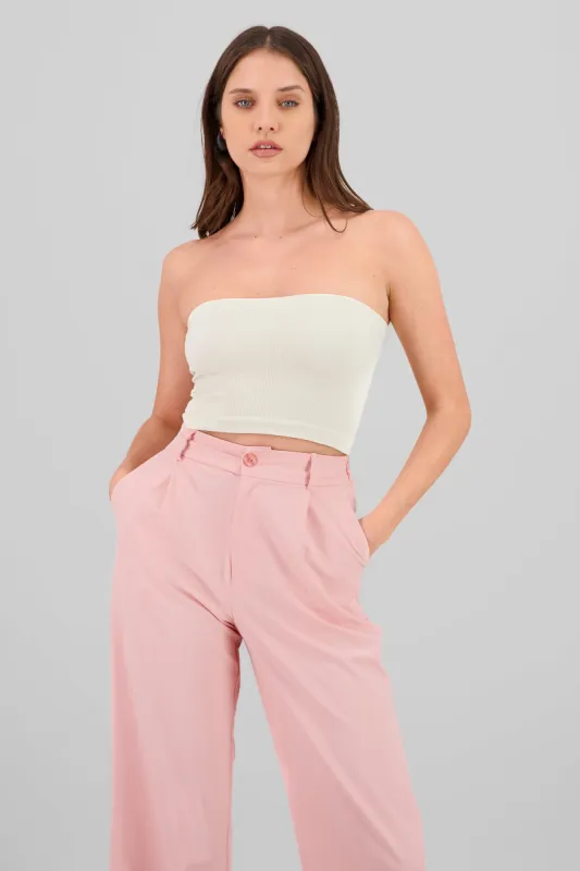 Top Tubo Strapless Rib sold by Shasa