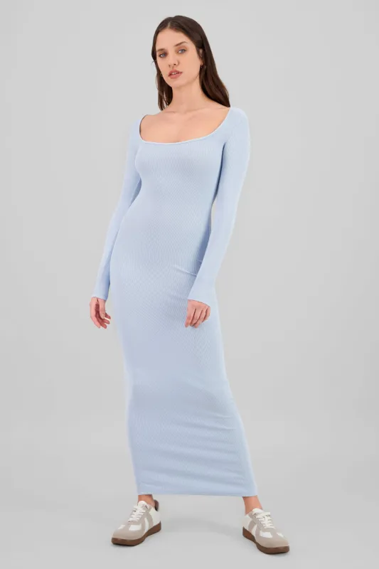 Vestido maxi manga larga liso sold by Shasa