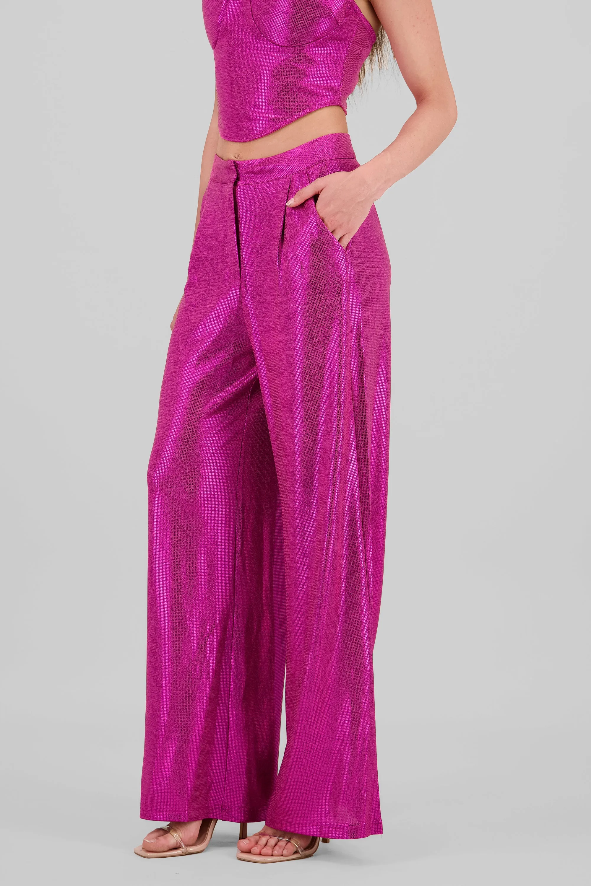 Pantalon wide leg fluido brillos sold by Shasa product image thumbnail 3