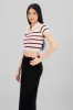Top tejido cuello polo rayas sold by Shasa
