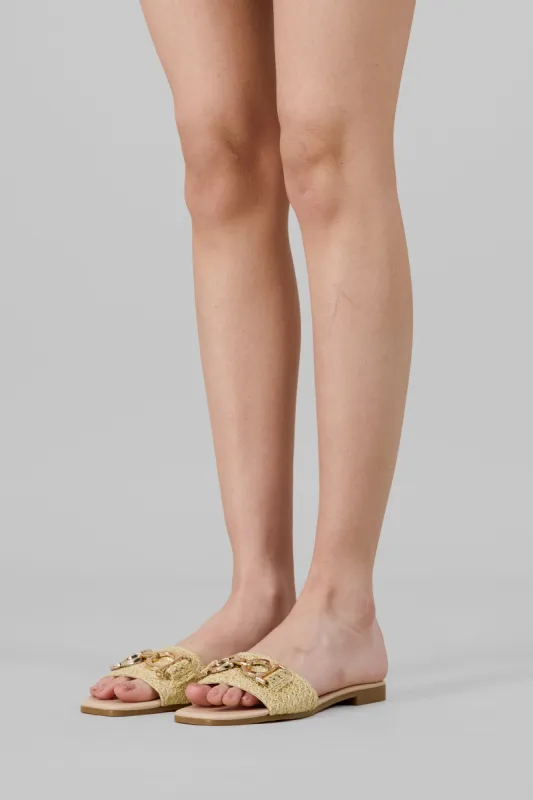 Sandalia mula yute hebilla circulos sold by Shasa