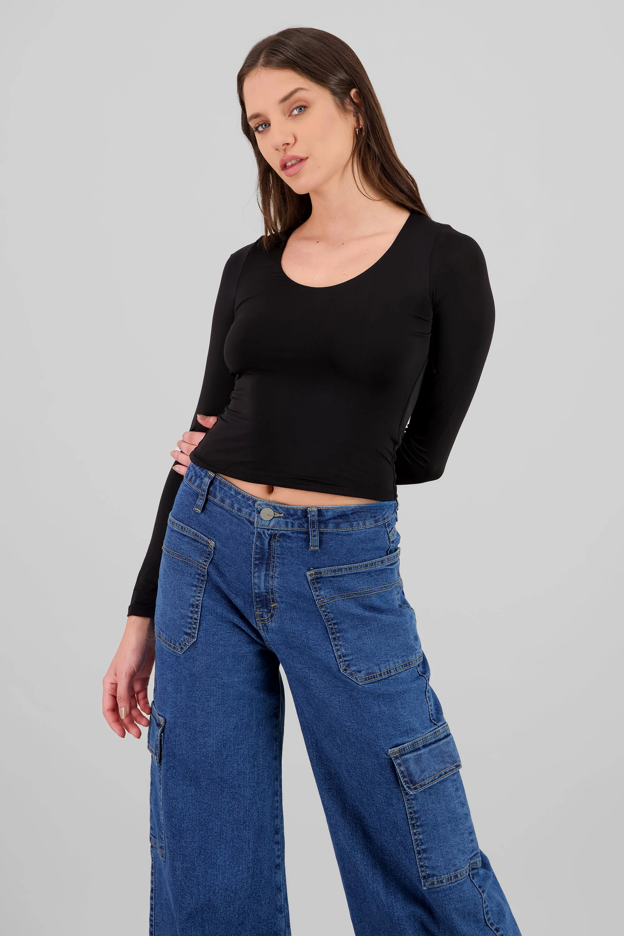 Top manga larga escote redondo sold by Shasa product image thumbnail 2