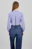 Camisa crop rayas manga larga sold by Shasa