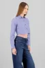 Camisa crop rayas manga larga sold by Shasa
