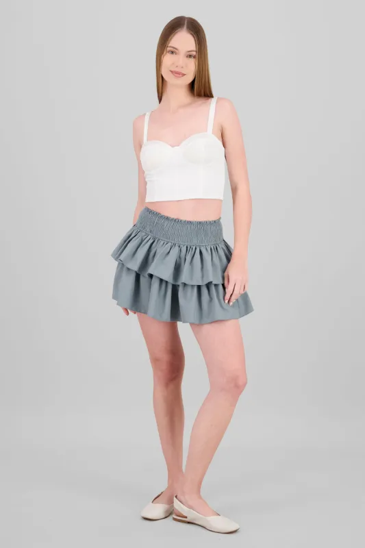 Mini falda olanes smock sold by Shasa