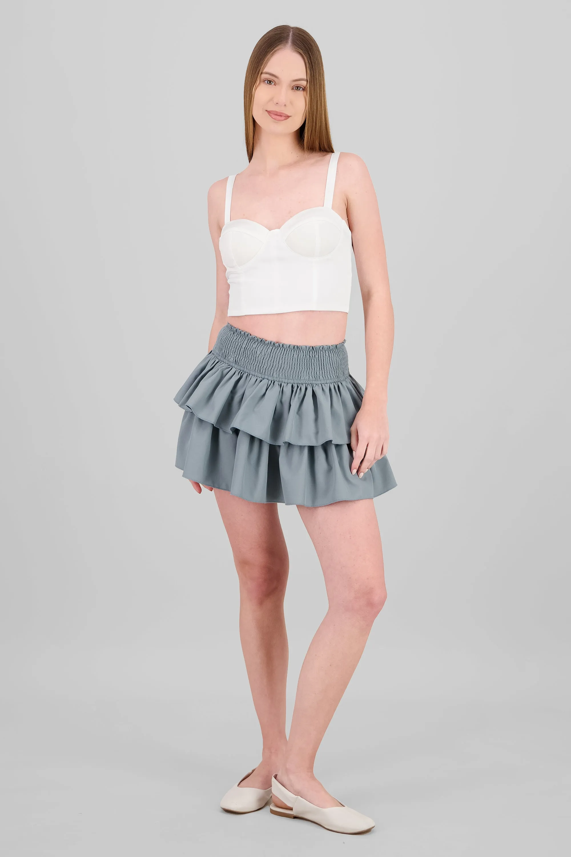 Mini falda olanes smock sold by Shasa