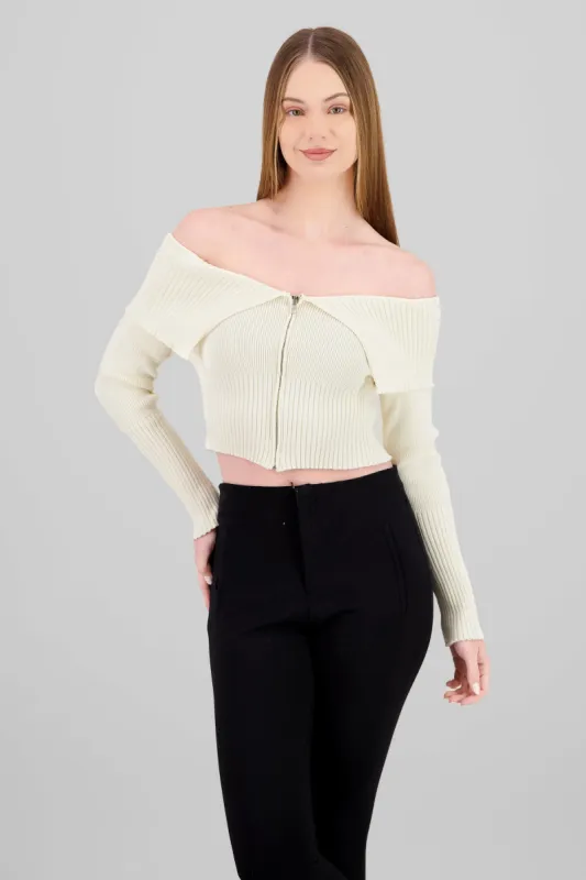 Sueter manga larga cierre sold by Shasa