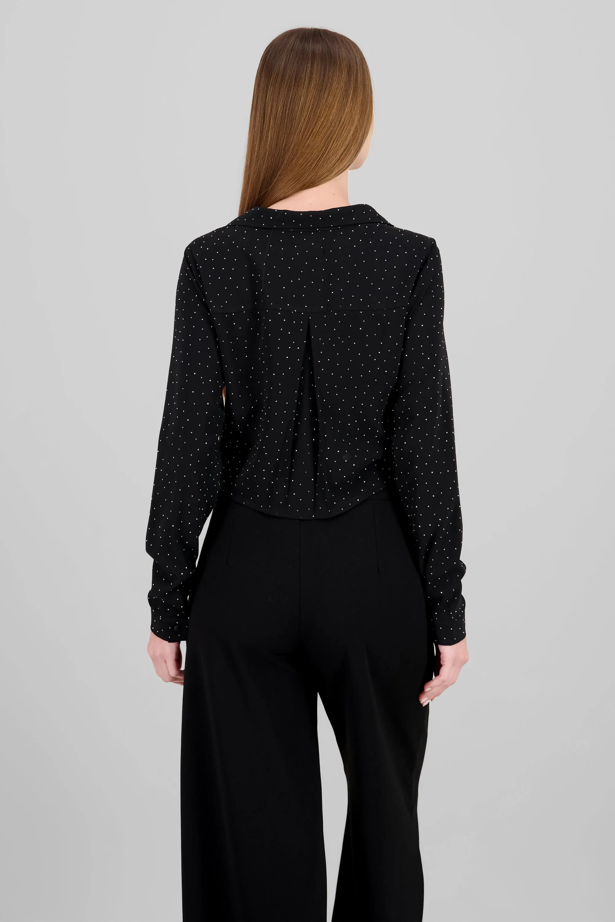 Blusa crop manga larga con brillos Hypsters sold by Shasa product image thumbnail 4