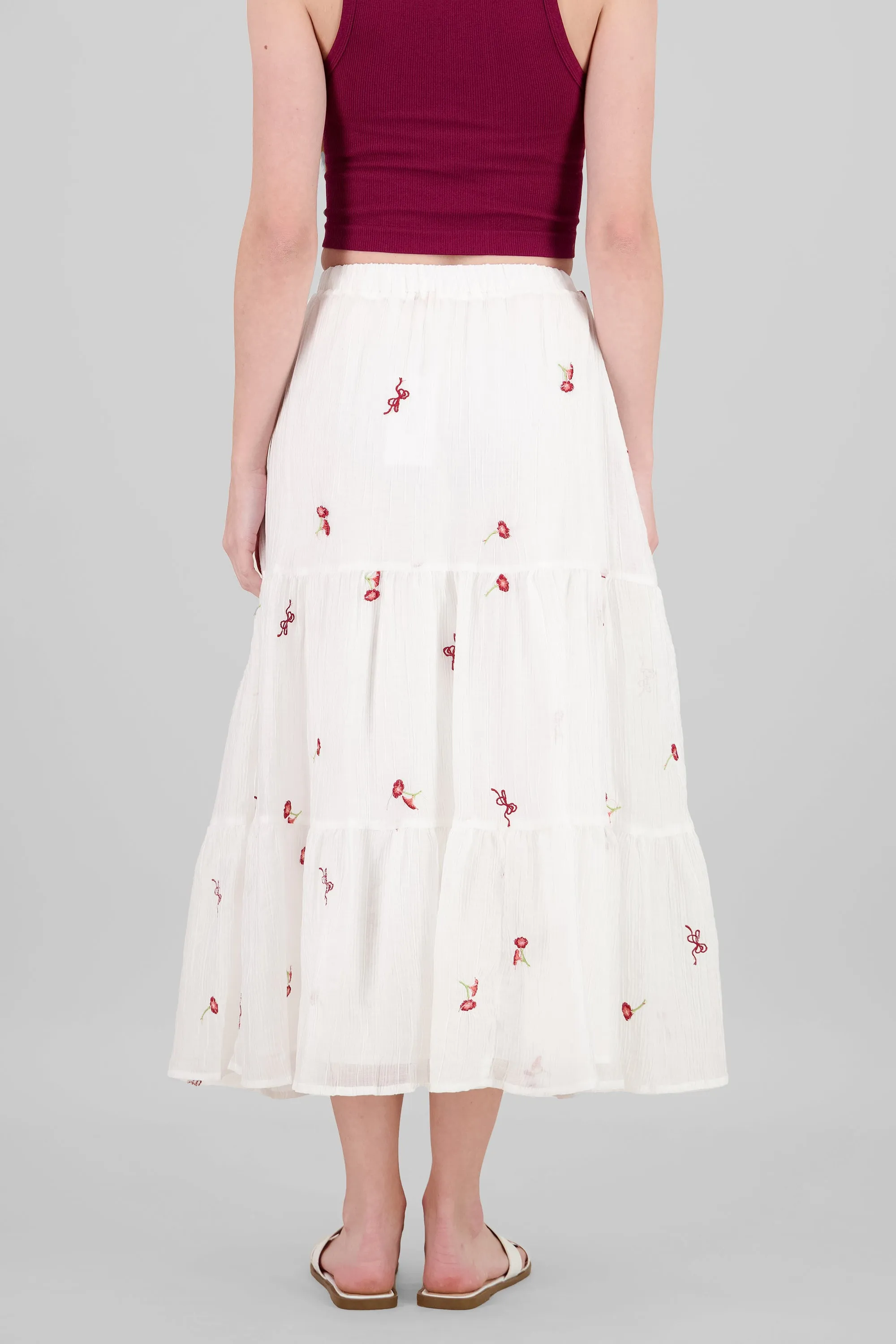 Falda midi bordado flores sold by Shasa product image thumbnail 4