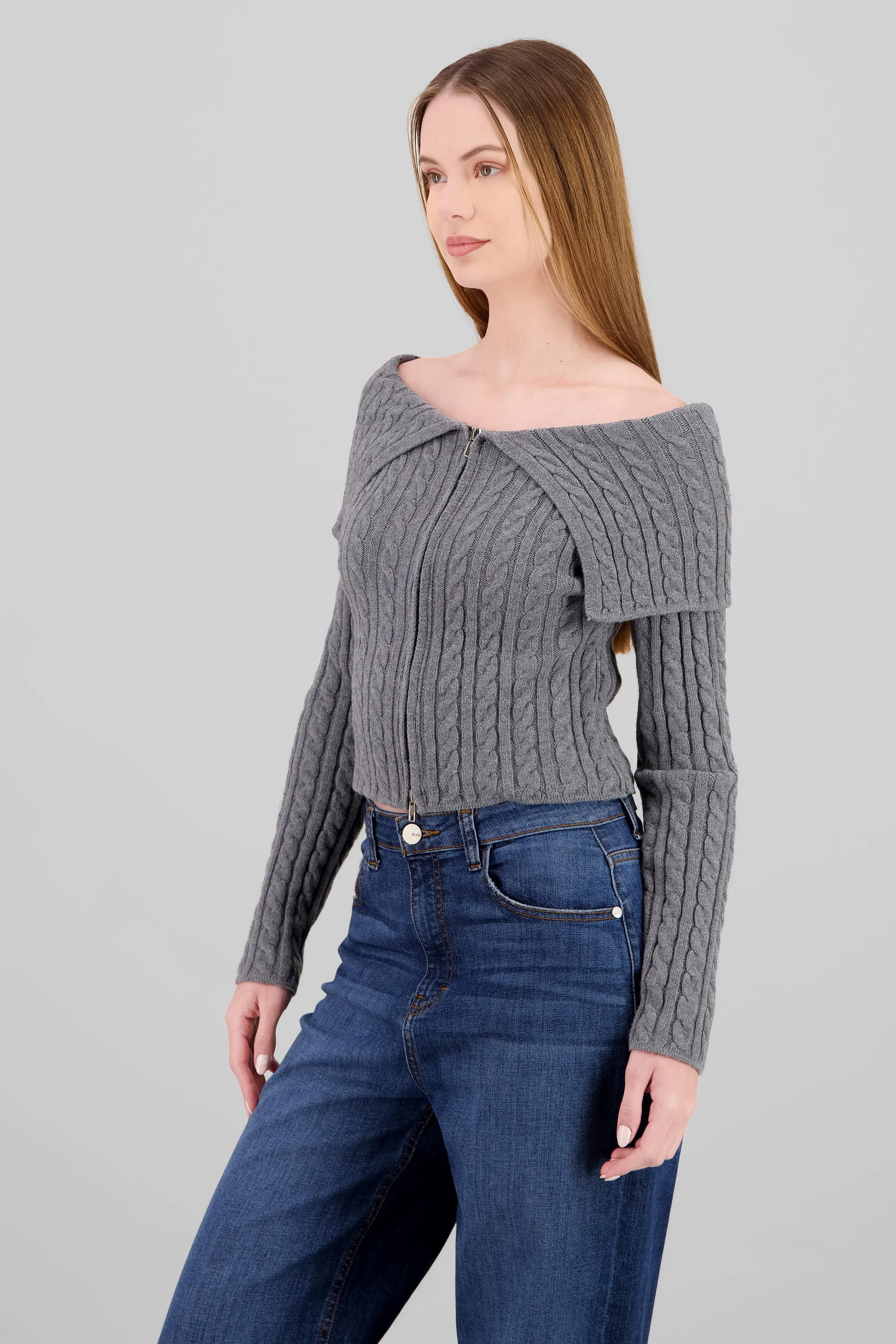 Cardigan hombros caidos sueter sold by Shasa product image thumbnail 3