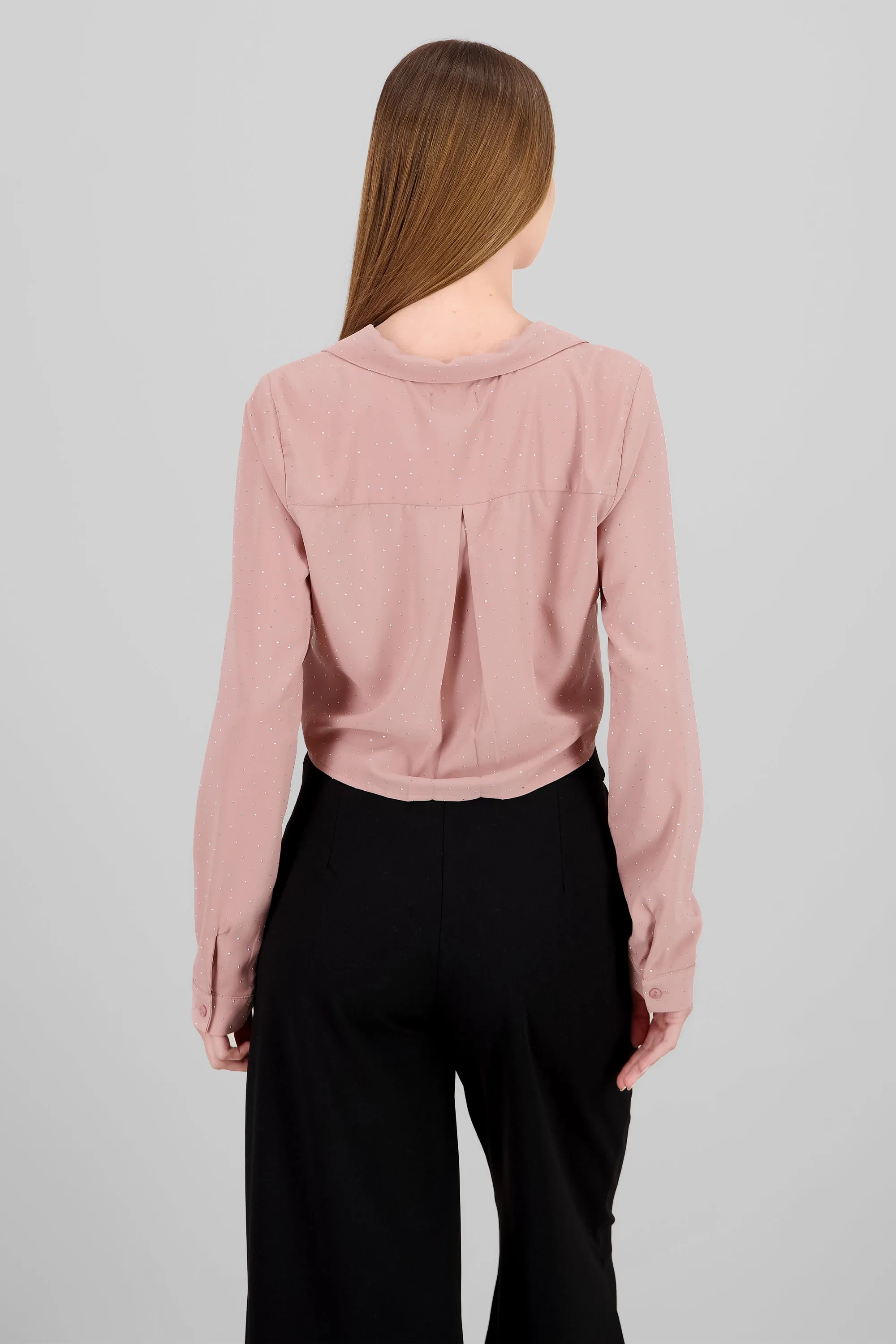 Blusa crop manga larga con brillos Hypsters sold by Shasa product image thumbnail 4