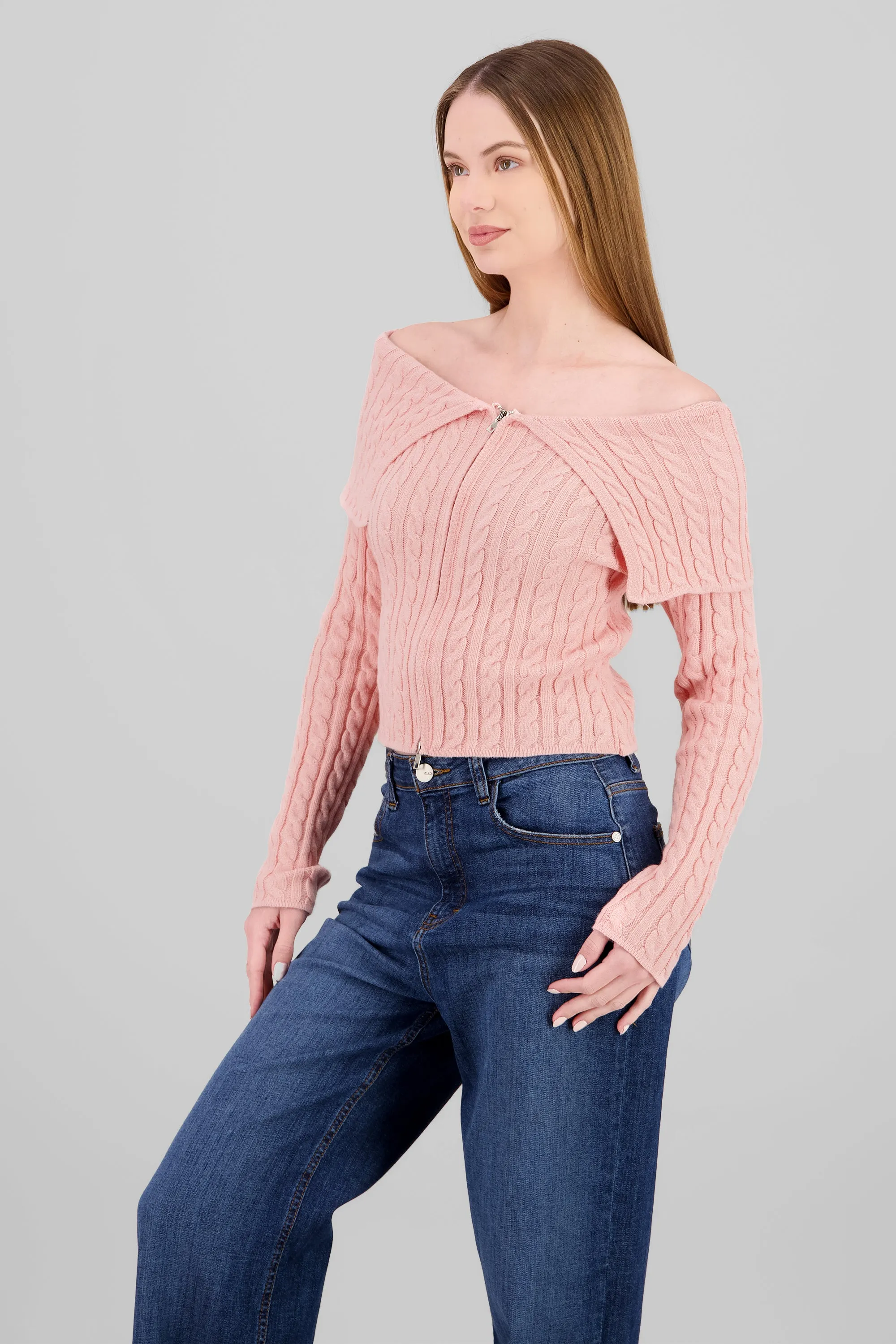 Cardigan hombros caidos sueter sold by Shasa product image thumbnail 3