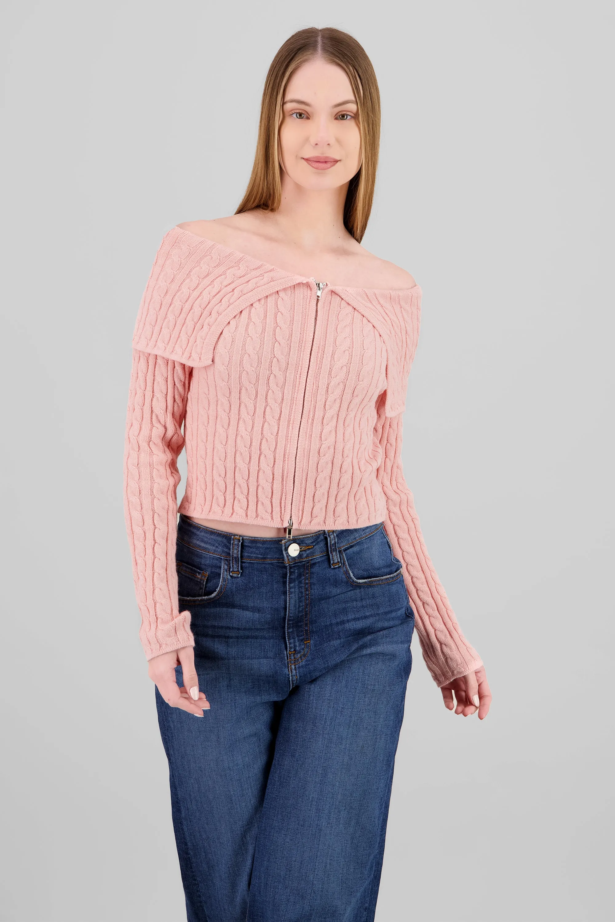 Cardigan hombros caidos sueter sold by Shasa product image thumbnail 2