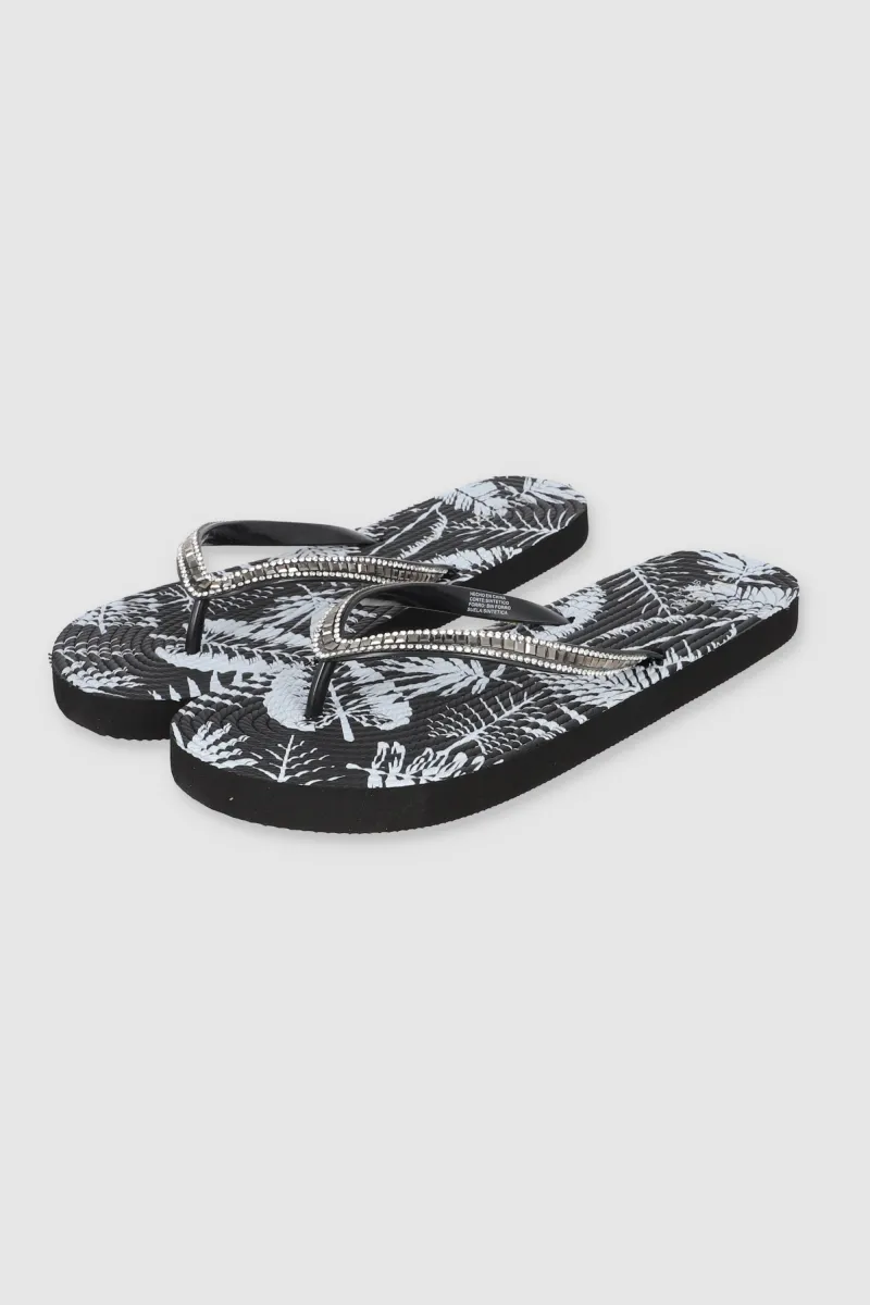 FLIP FLOP PRINT HOJAS GLITTER sold by Shasa