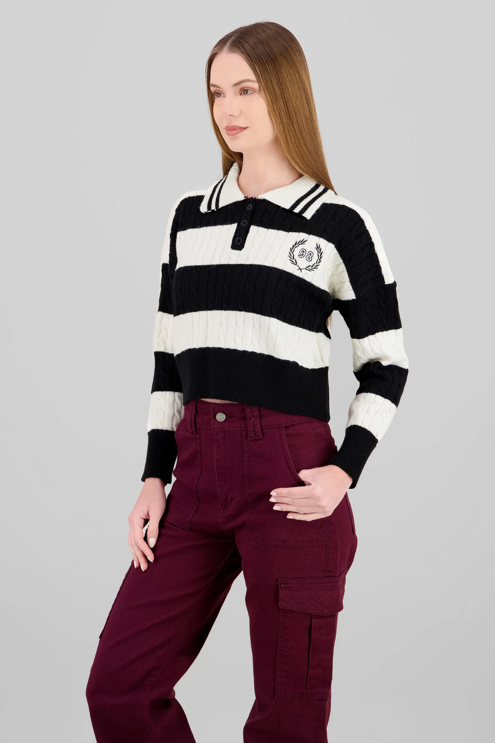 Sueter rayas cuello polo sold by Shasa product image thumbnail 3