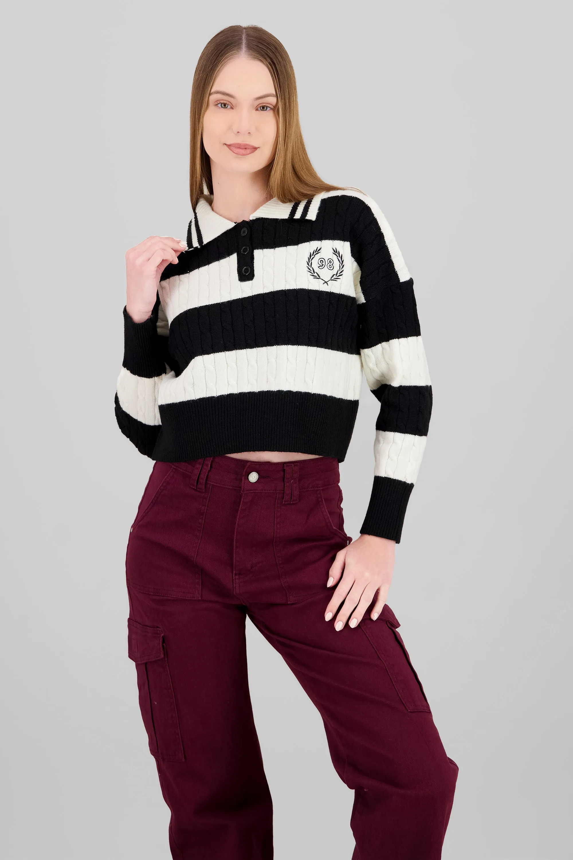 Sueter rayas cuello polo sold by Shasa product image thumbnail 2