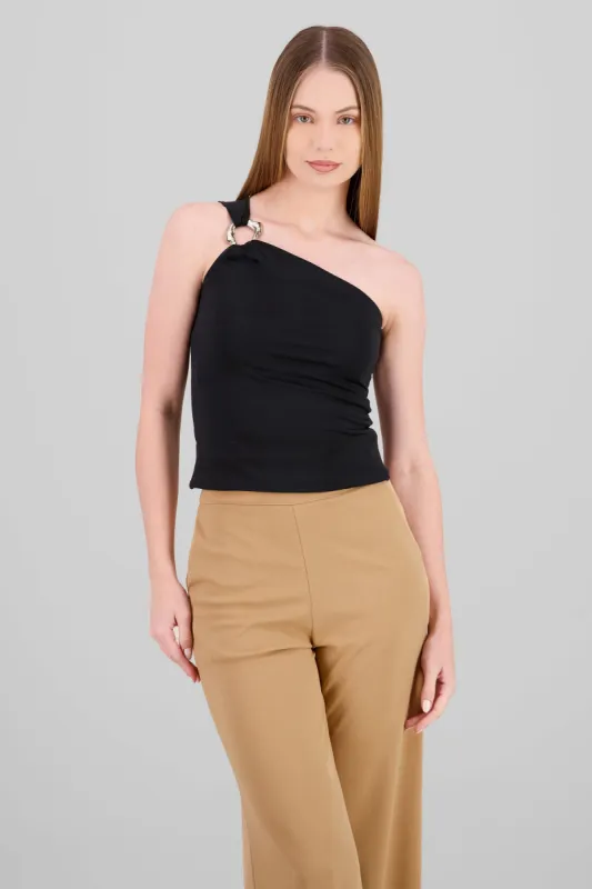 Top liso one shoulder hebilla metalica Hypsters sold by Shasa