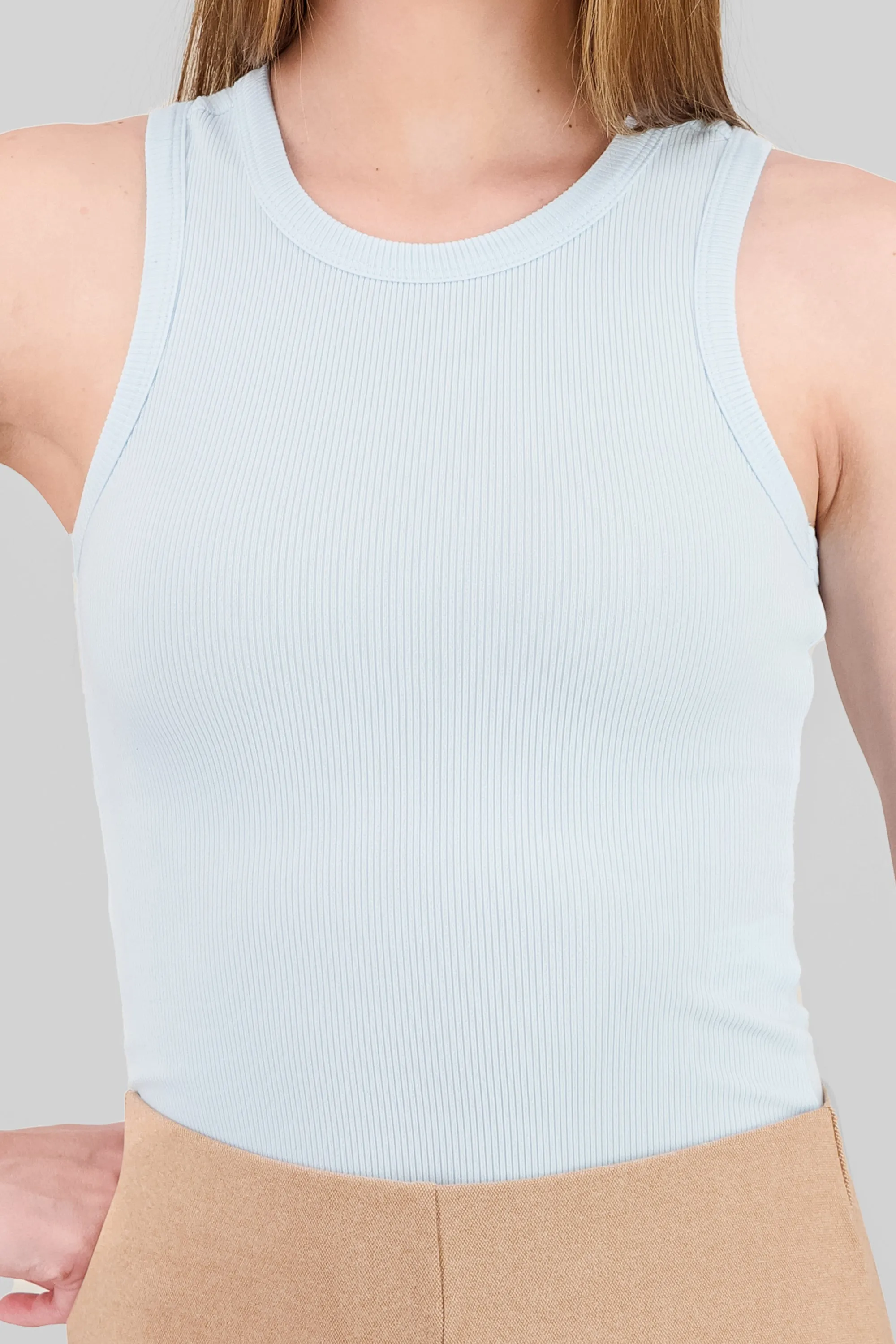 Top sin manga cuello redondo rib sold by Shasa product image thumbnail 5