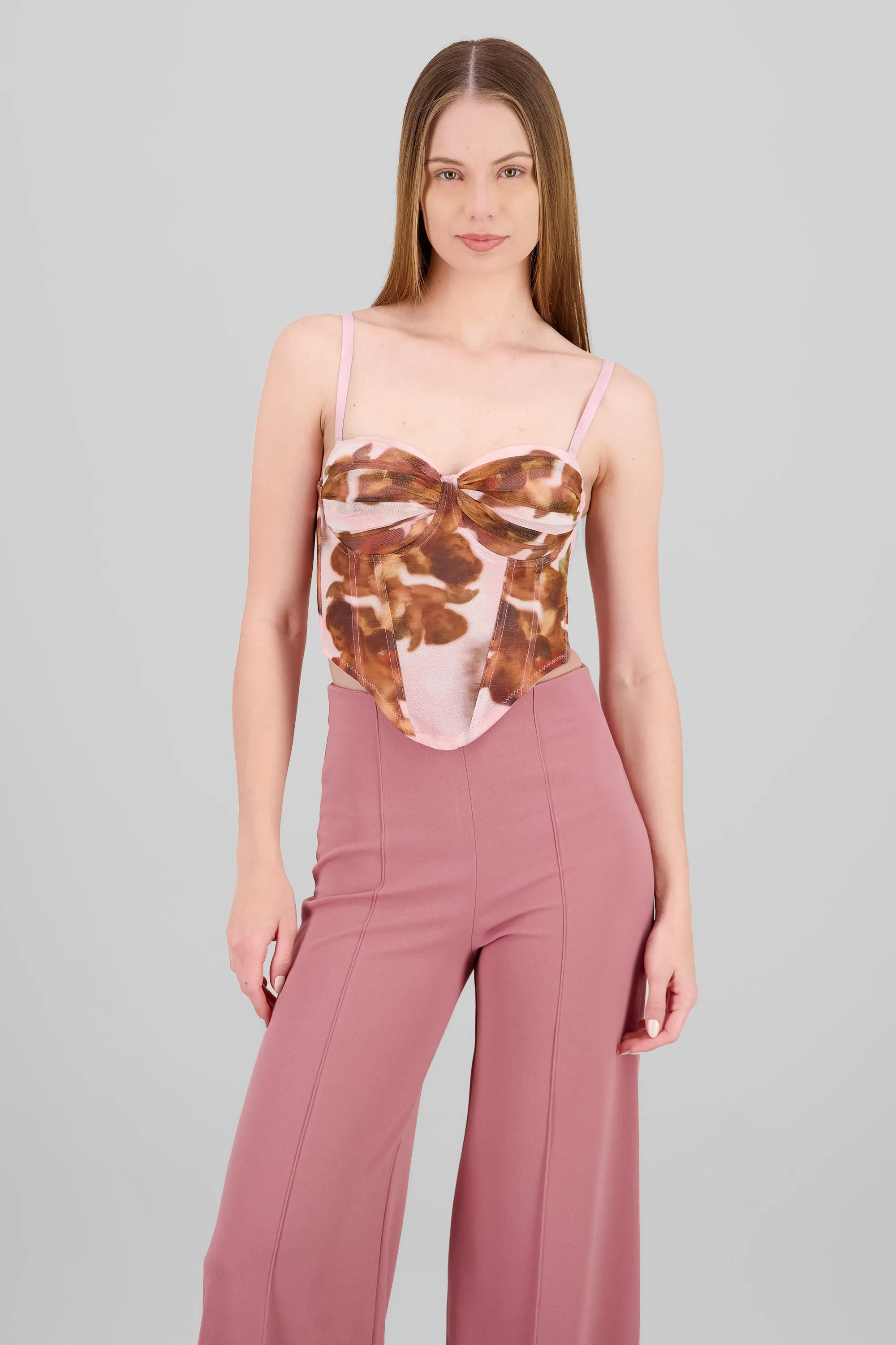 Corset mesh degradado detalle copas sold by Shasa