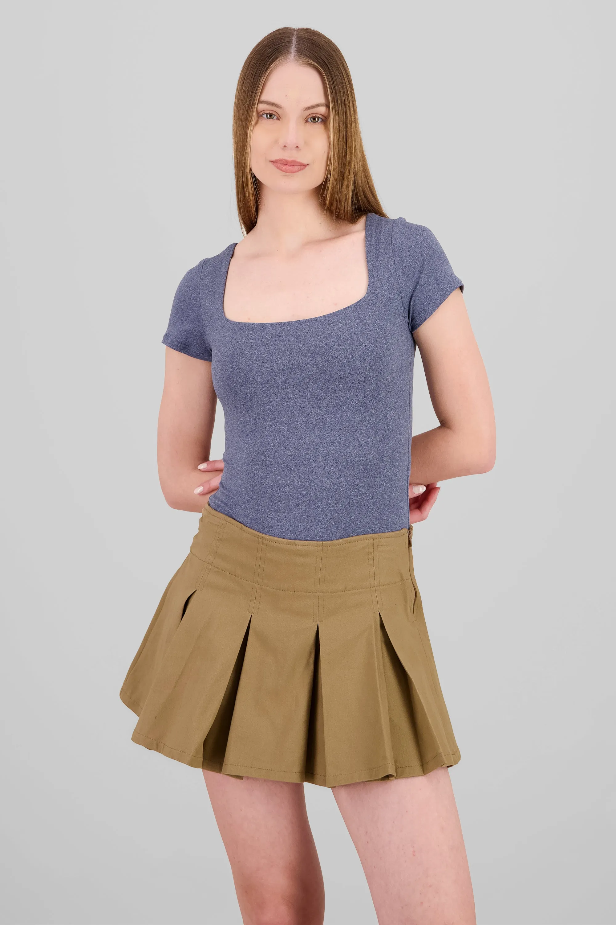 Bodysuit jaspeado manga corta escote cuadrado sold by Shasa product image thumbnail 2