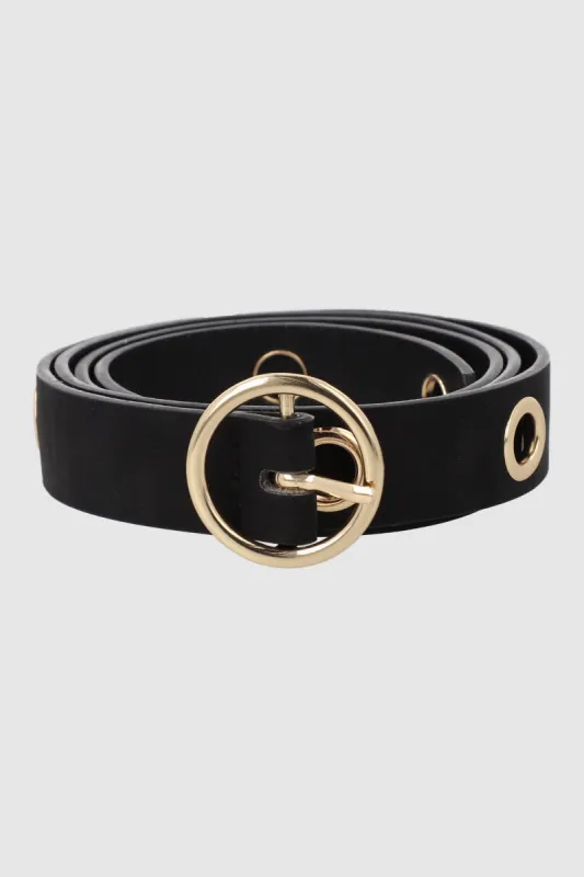 Cinturon delgado doble eyelets sold by Shasa