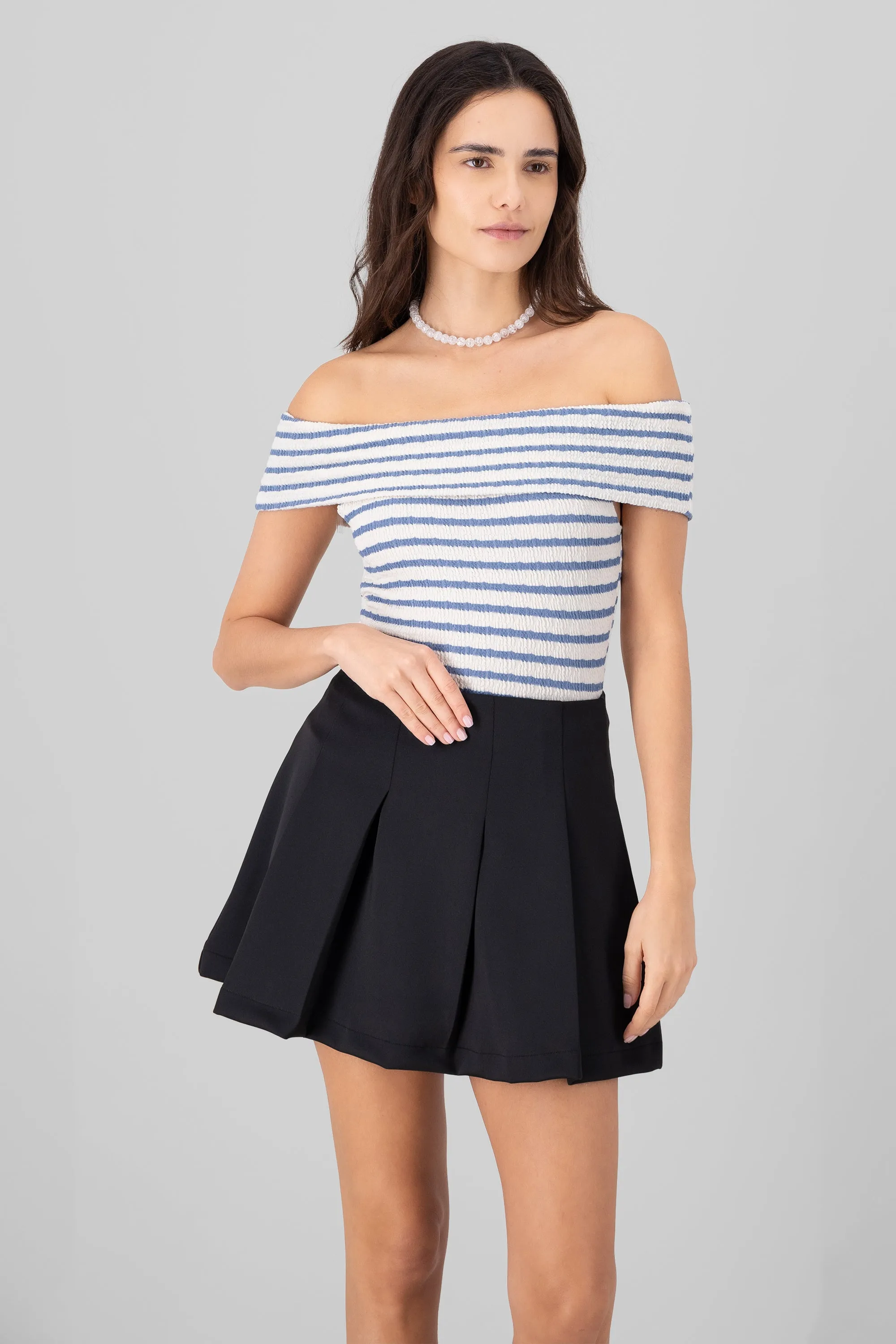 Top rayas textura sin hombro sold by Shasa