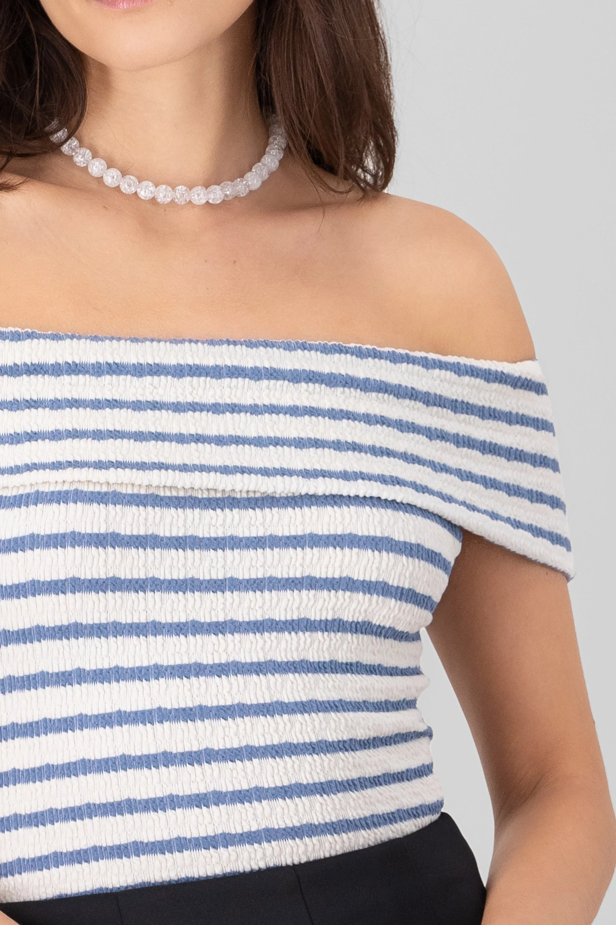 Top rayas textura sin hombro sold by Shasa product image thumbnail 5