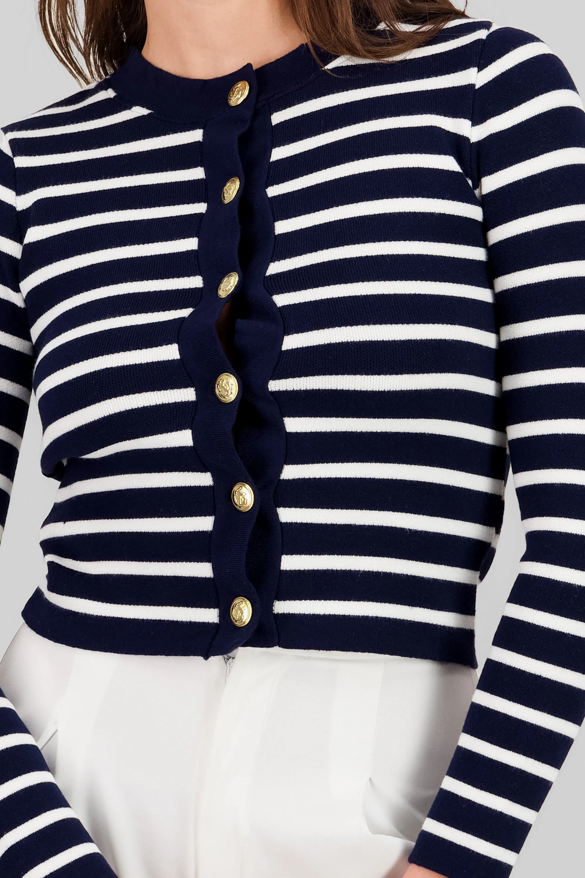 Cardigan rayas viscosa con boton Hypsters sold by Shasa product image thumbnail 5