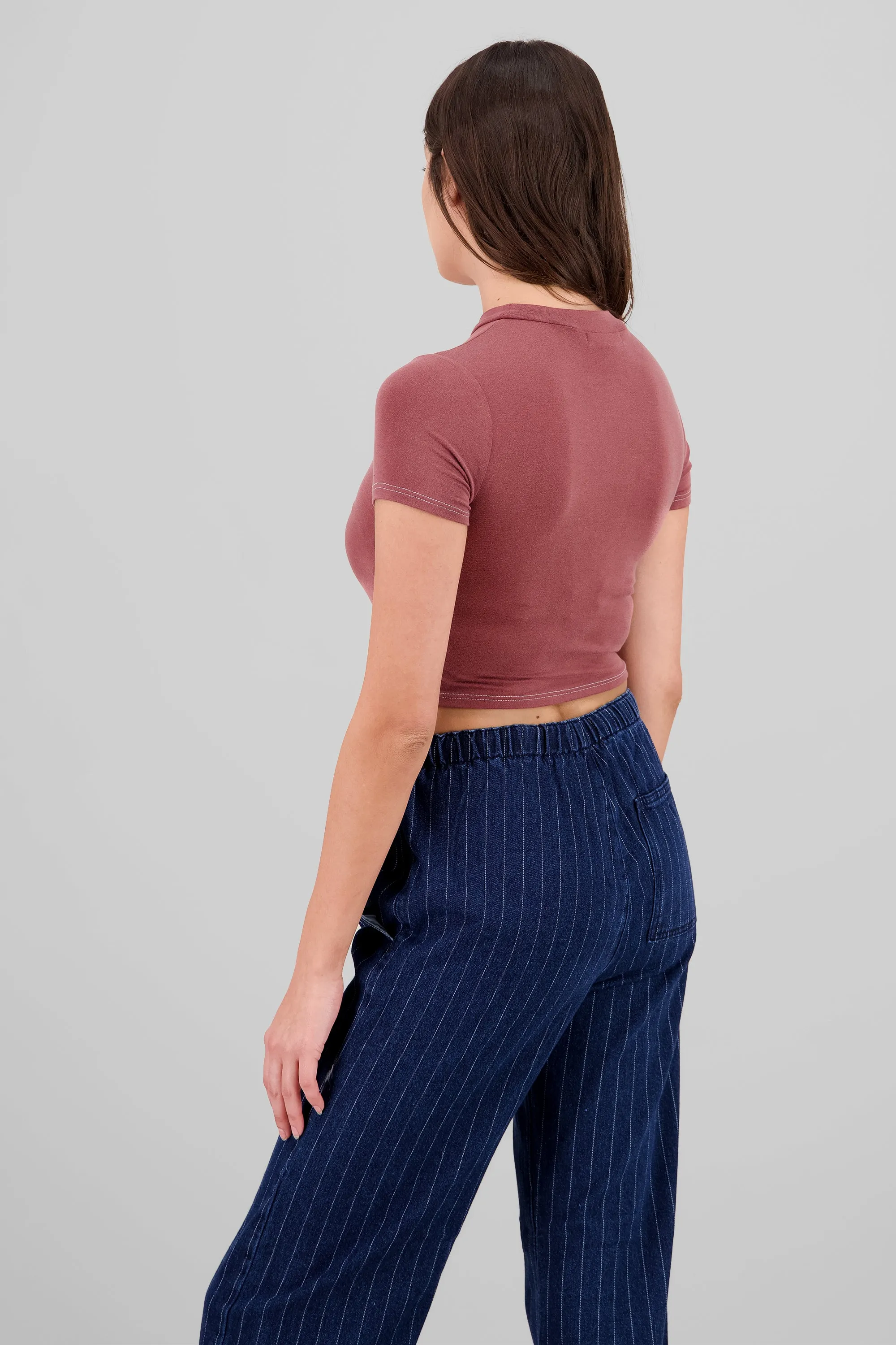 Top manga corta detalle cuello sold by Shasa product image thumbnail 4