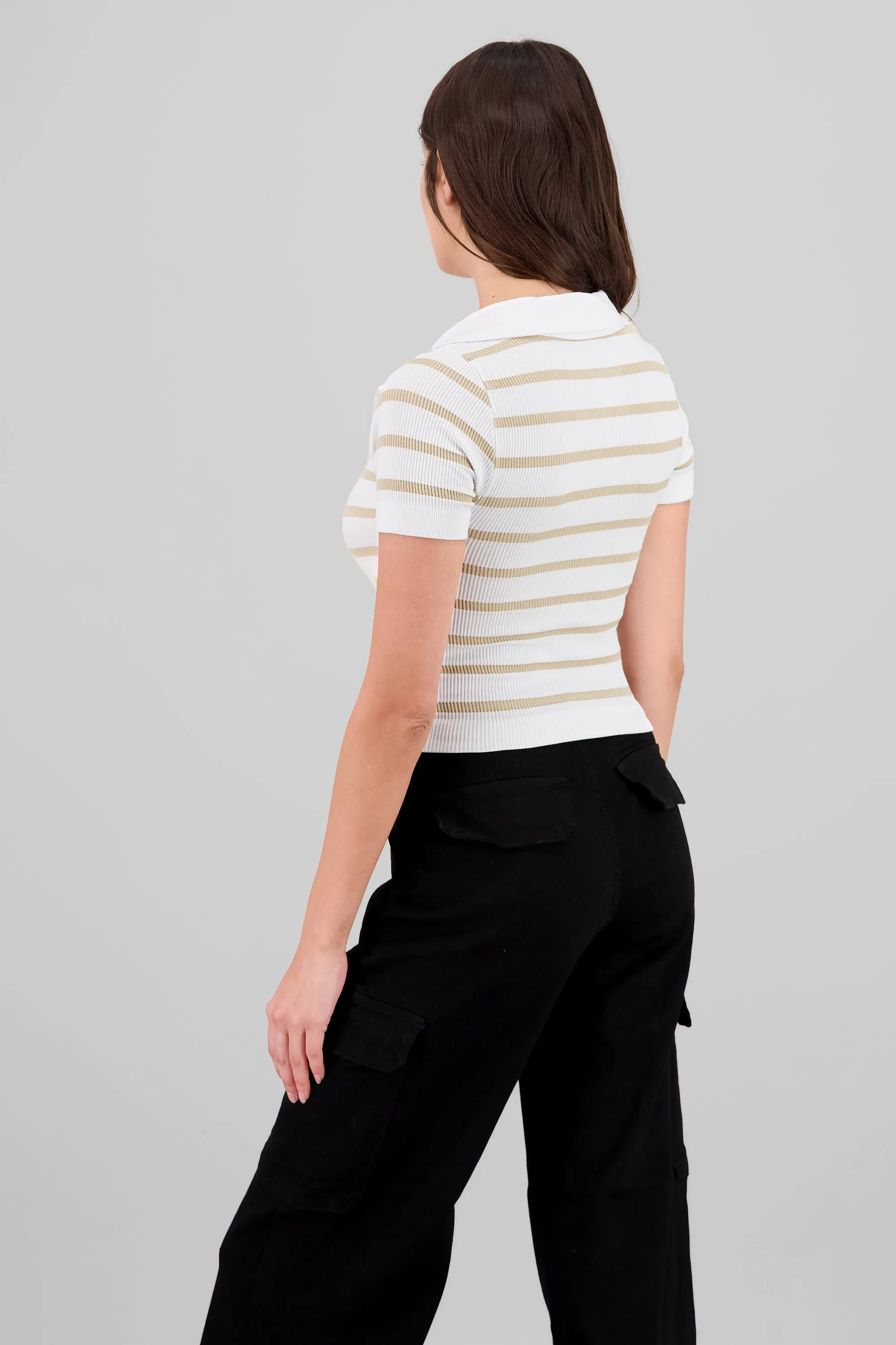 Top seamless rayas cuello polo sold by Shasa product image thumbnail 4