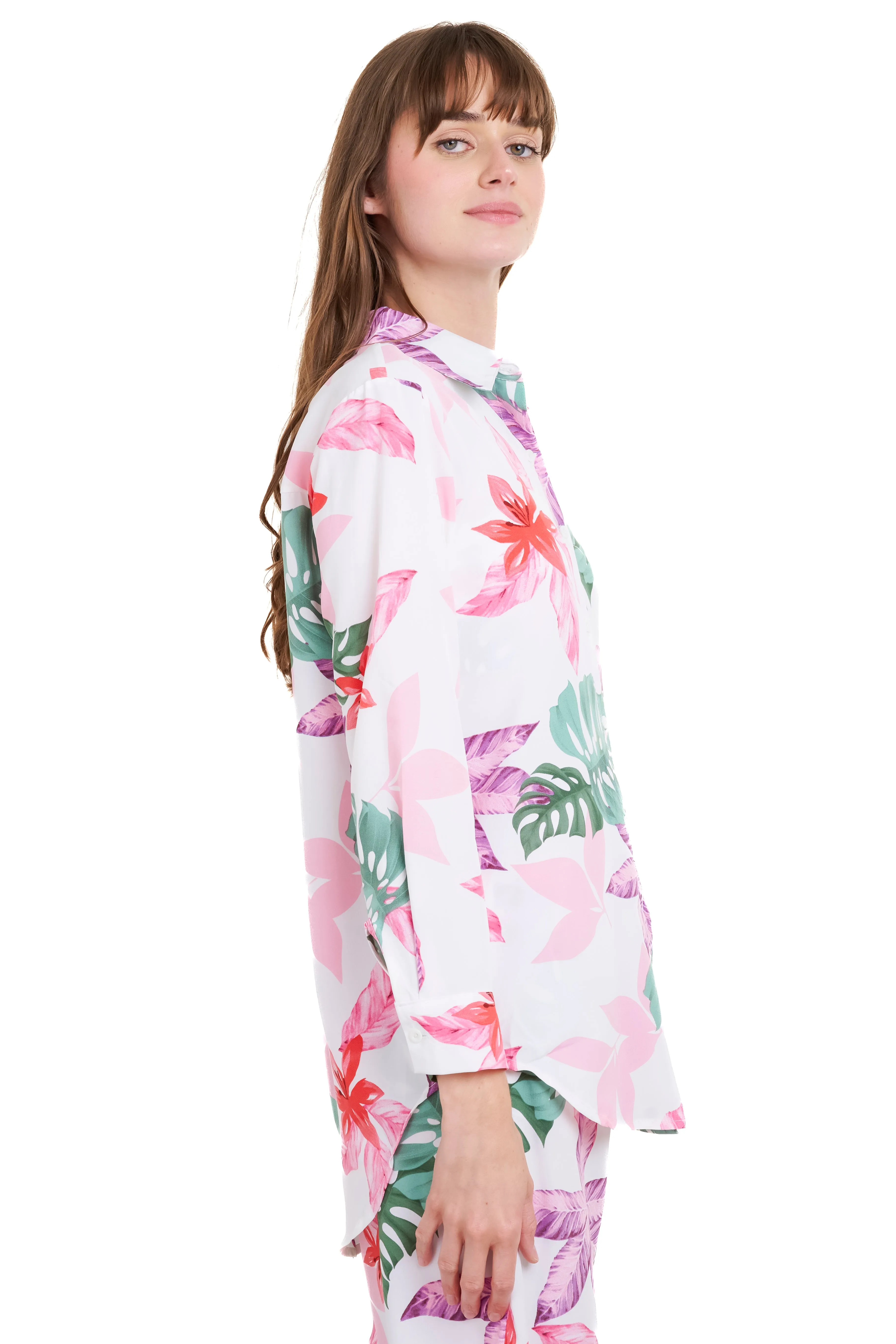 Camisa manga larga botones estampado flores sold by Shasa product image thumbnail 3